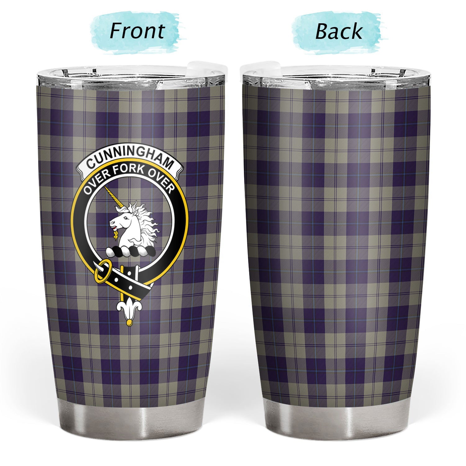 Cunningham Dress Blue Dancers Tartan Crest Tumbler