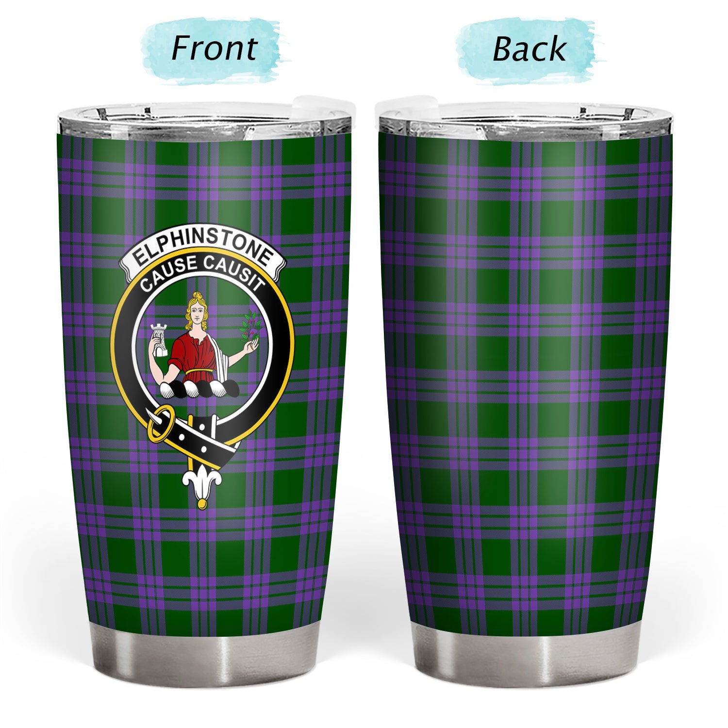 Elphinstone Tartan Crest Tumbler