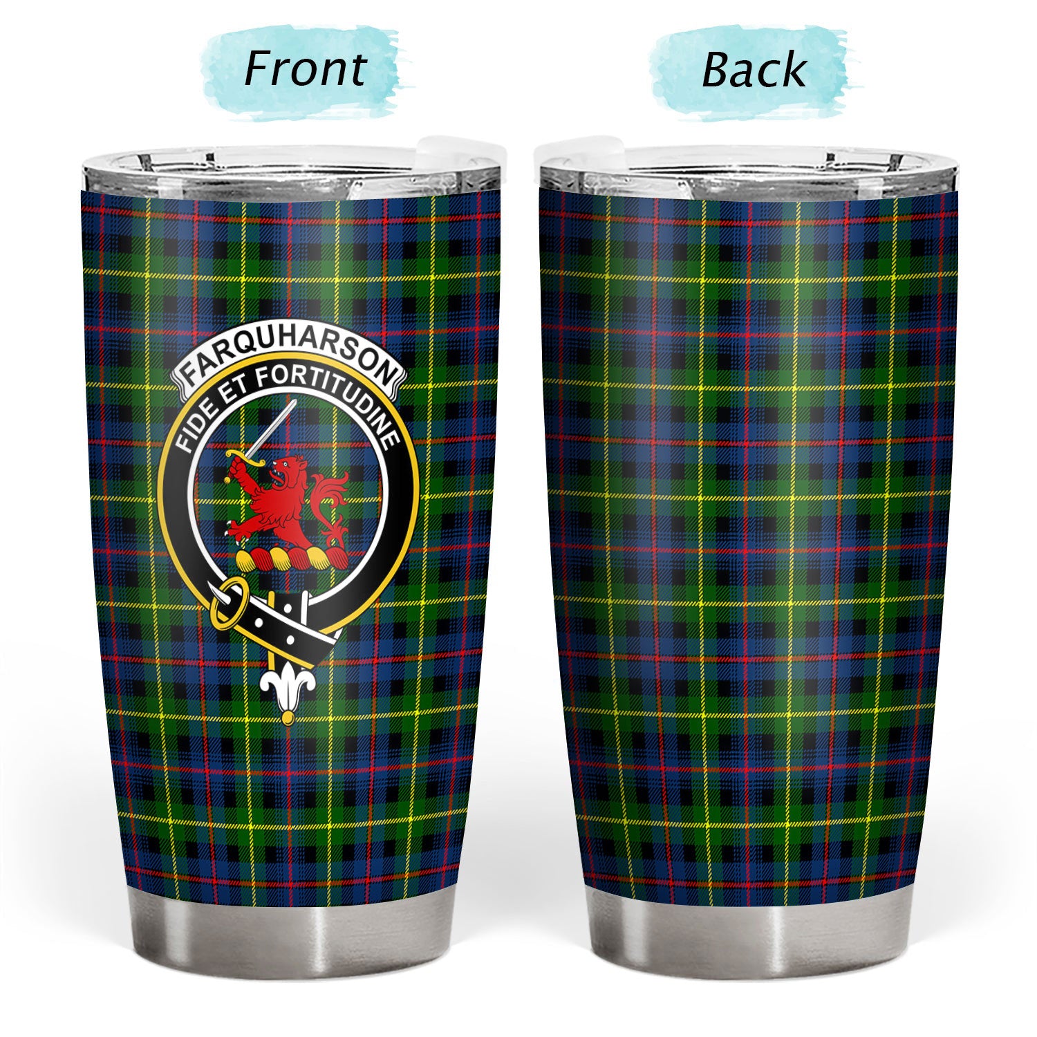 Farquharson Modern Tartan Crest Tumbler