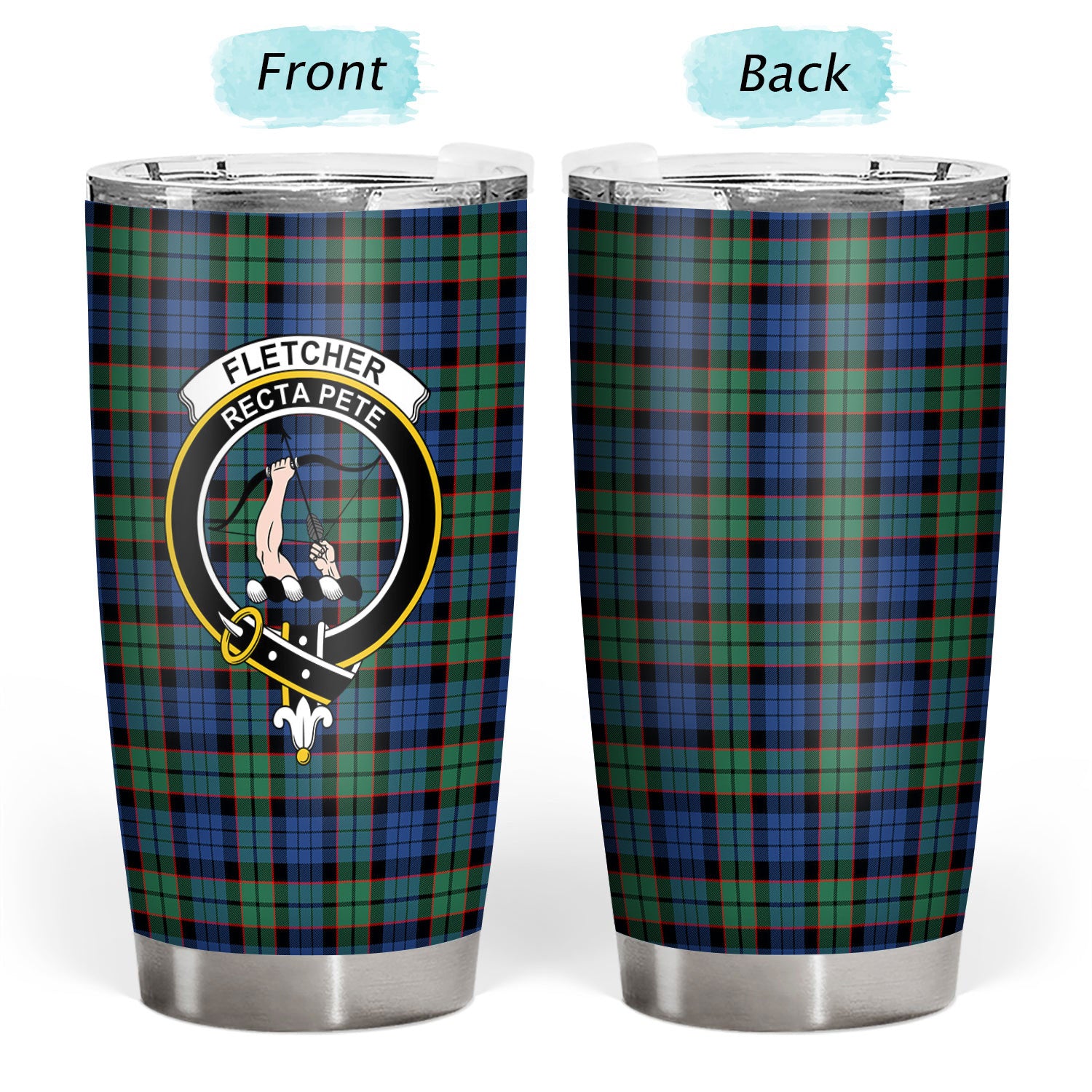 Fletcher Ancient Tartan Crest Tumbler