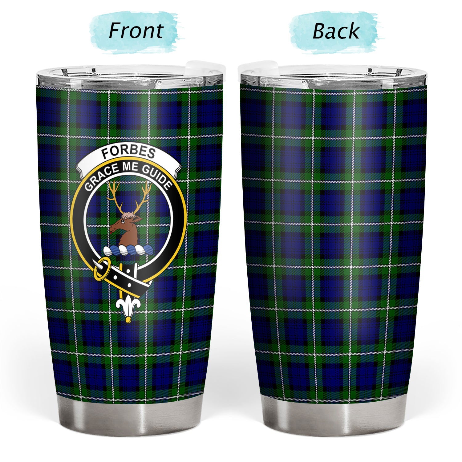 Forbes Modern Tartan Crest Tumbler