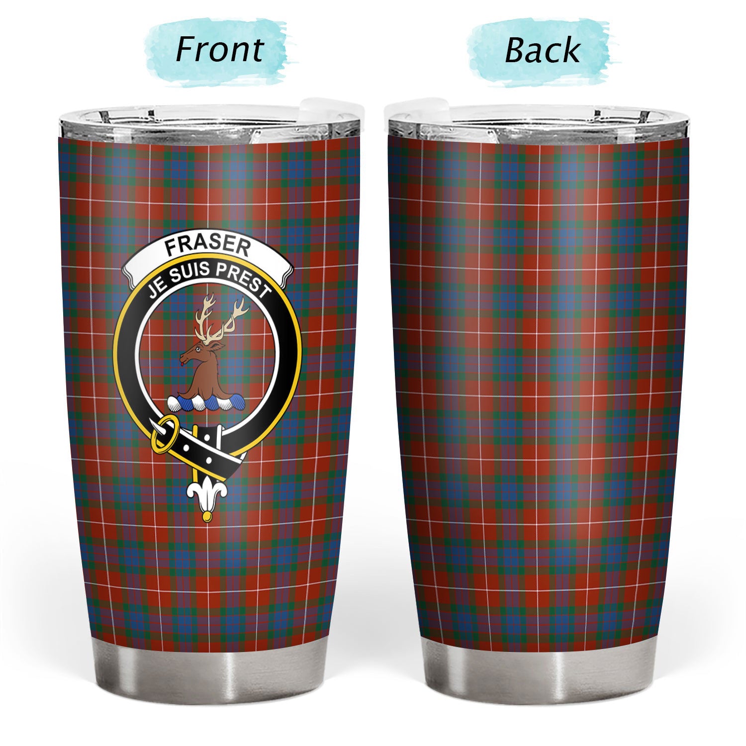 Fraser (of Lovat) Ancient Tartan Crest Tumbler