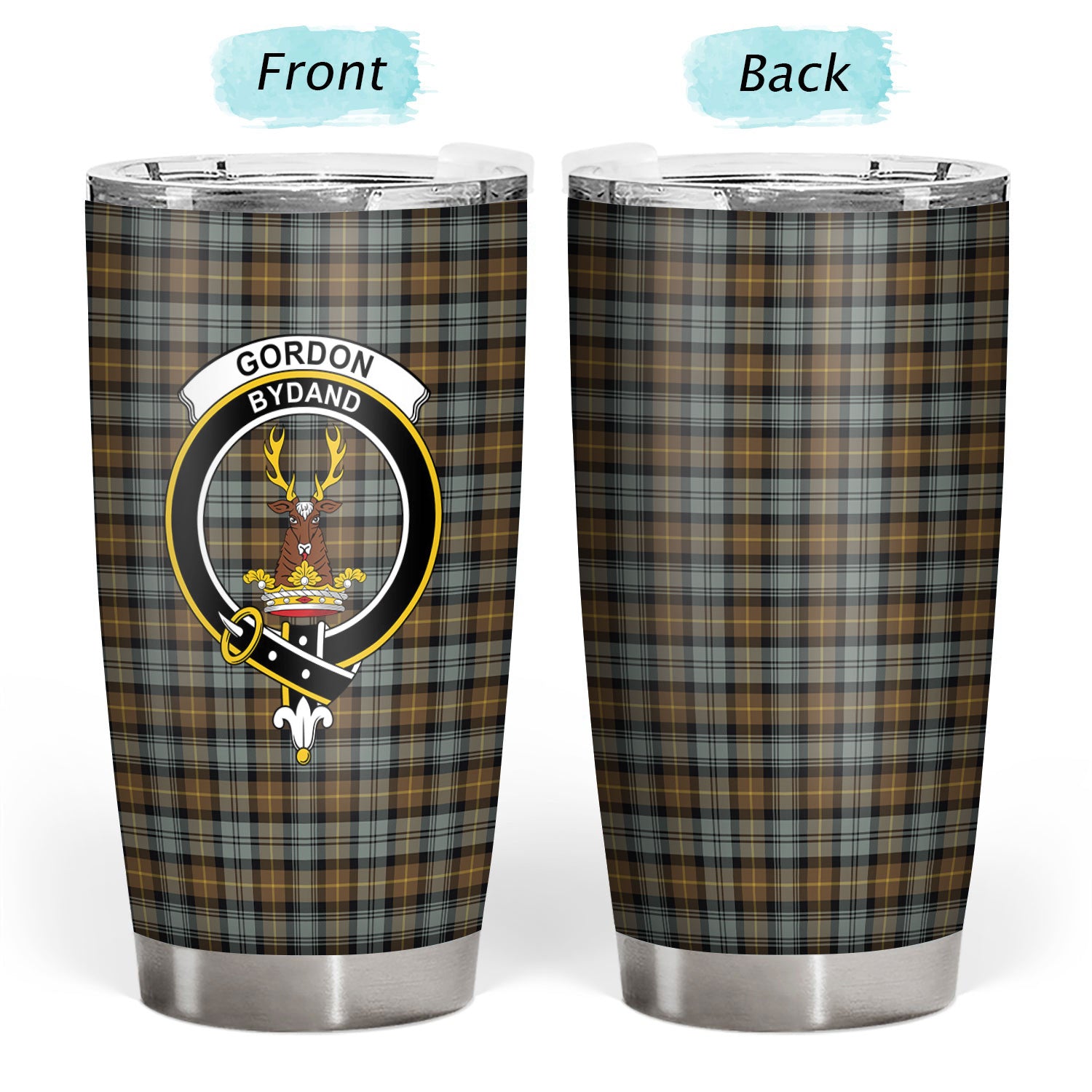 Gordon Weathered Tartan Crest Tumbler