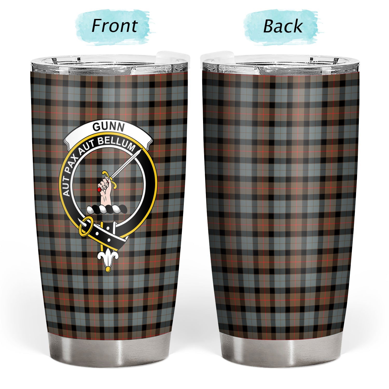 Gunn Weathered Tartan Crest Tumbler