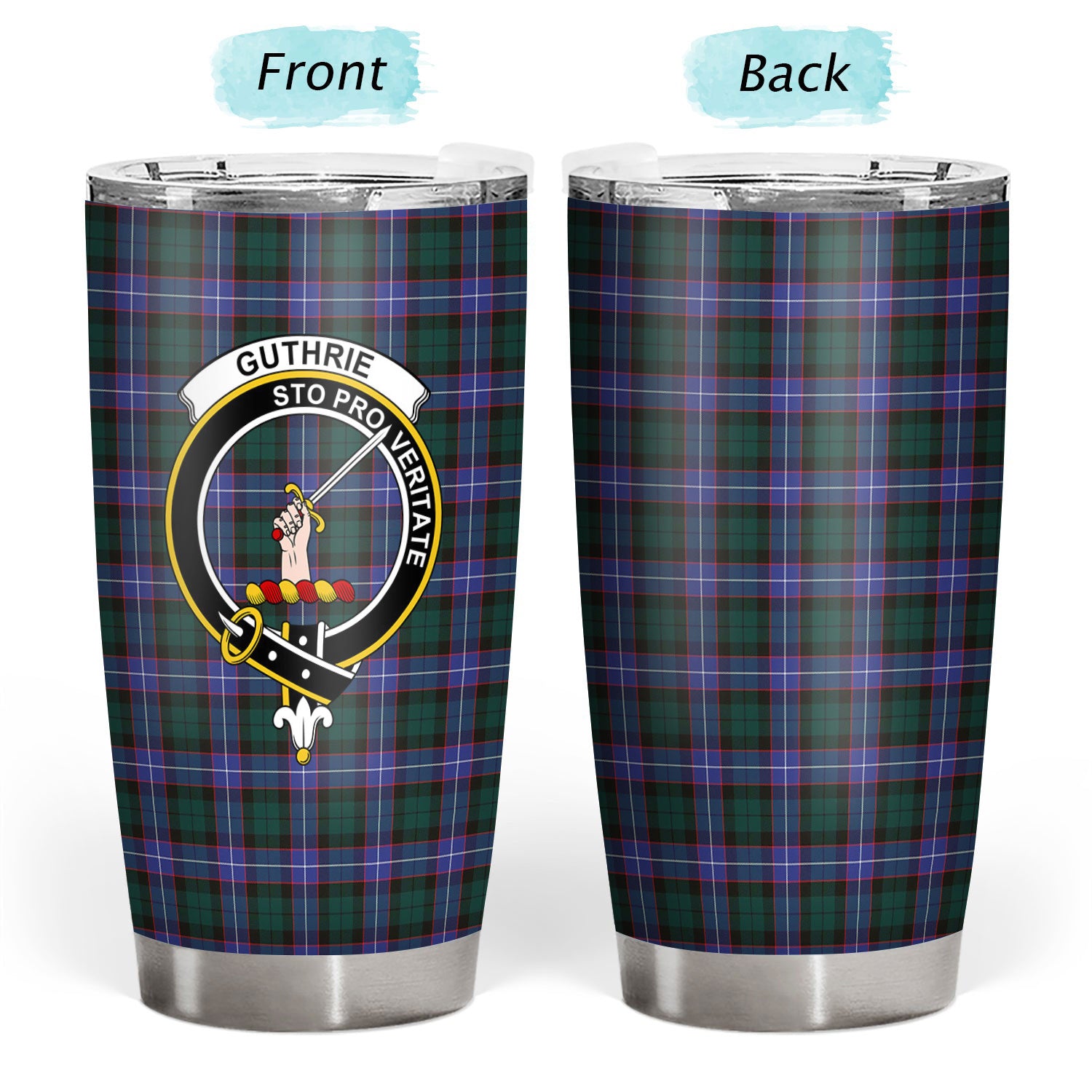 Guthrie Modern Tartan Crest Tumbler