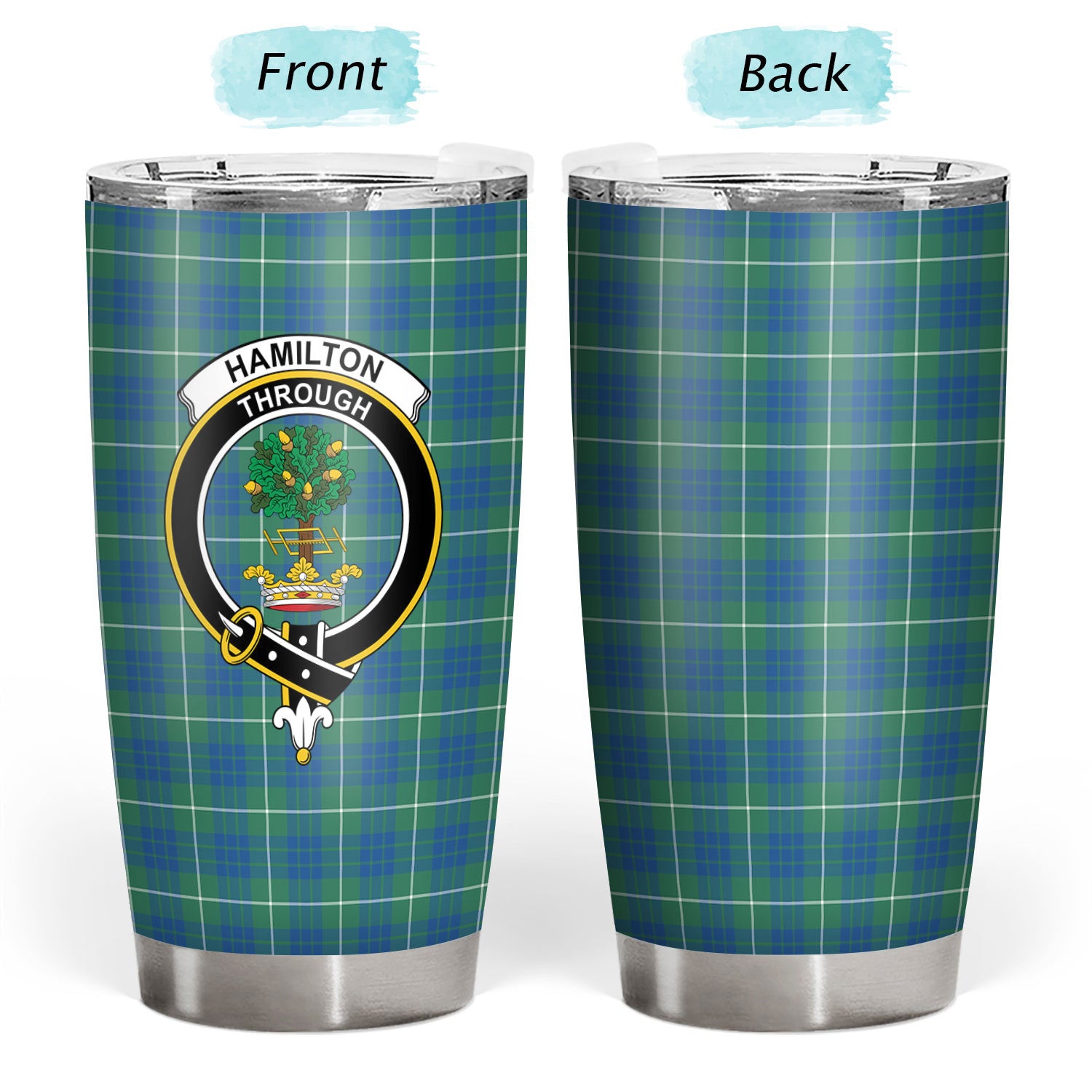 Hamilton Hunting Ancient Tartan Crest Tumbler