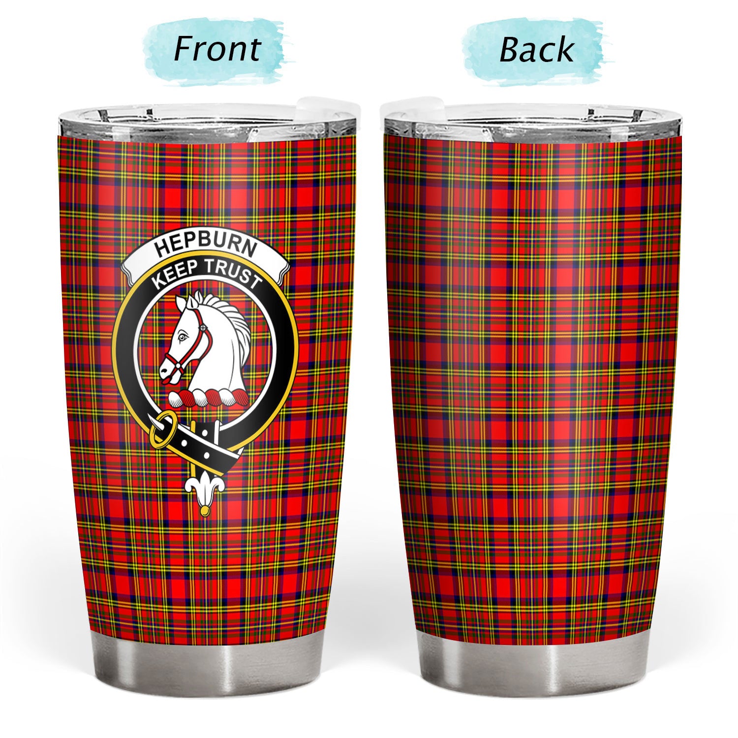 Hepburn Tartan Crest Tumbler