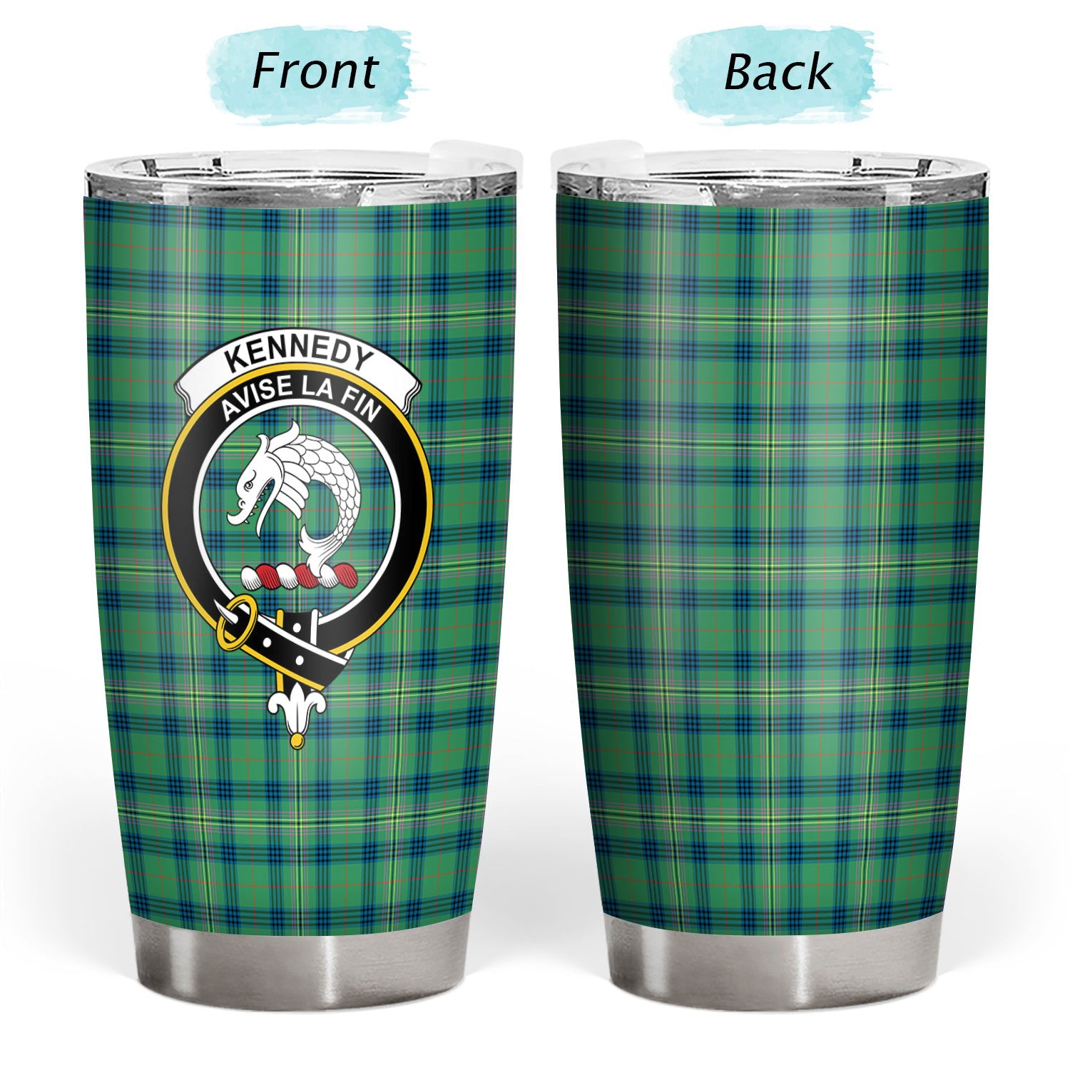 Kennedy Ancient Tartan Crest Tumbler