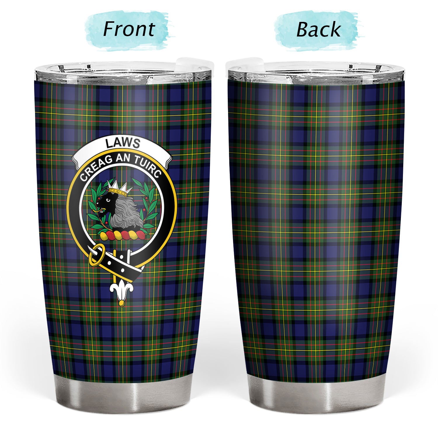 Laws Tartan Crest Tumbler