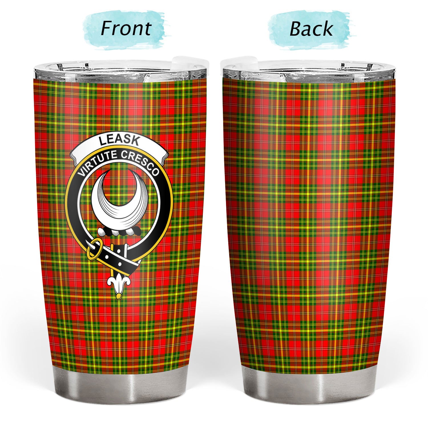 Leask Tartan Crest Tumbler