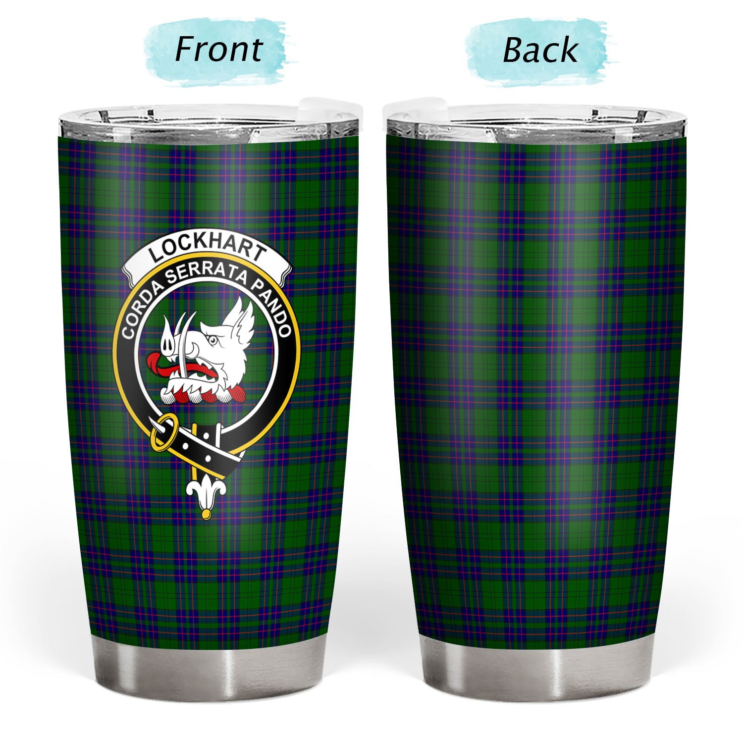 Lockhart Modern Tartan Crest Tumbler