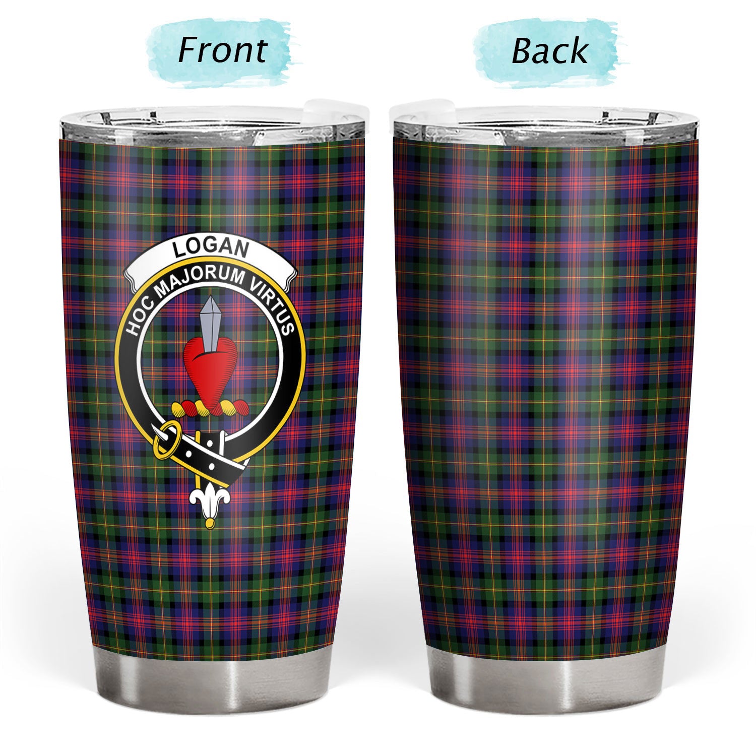 Logan Modern Tartan Crest Tumbler