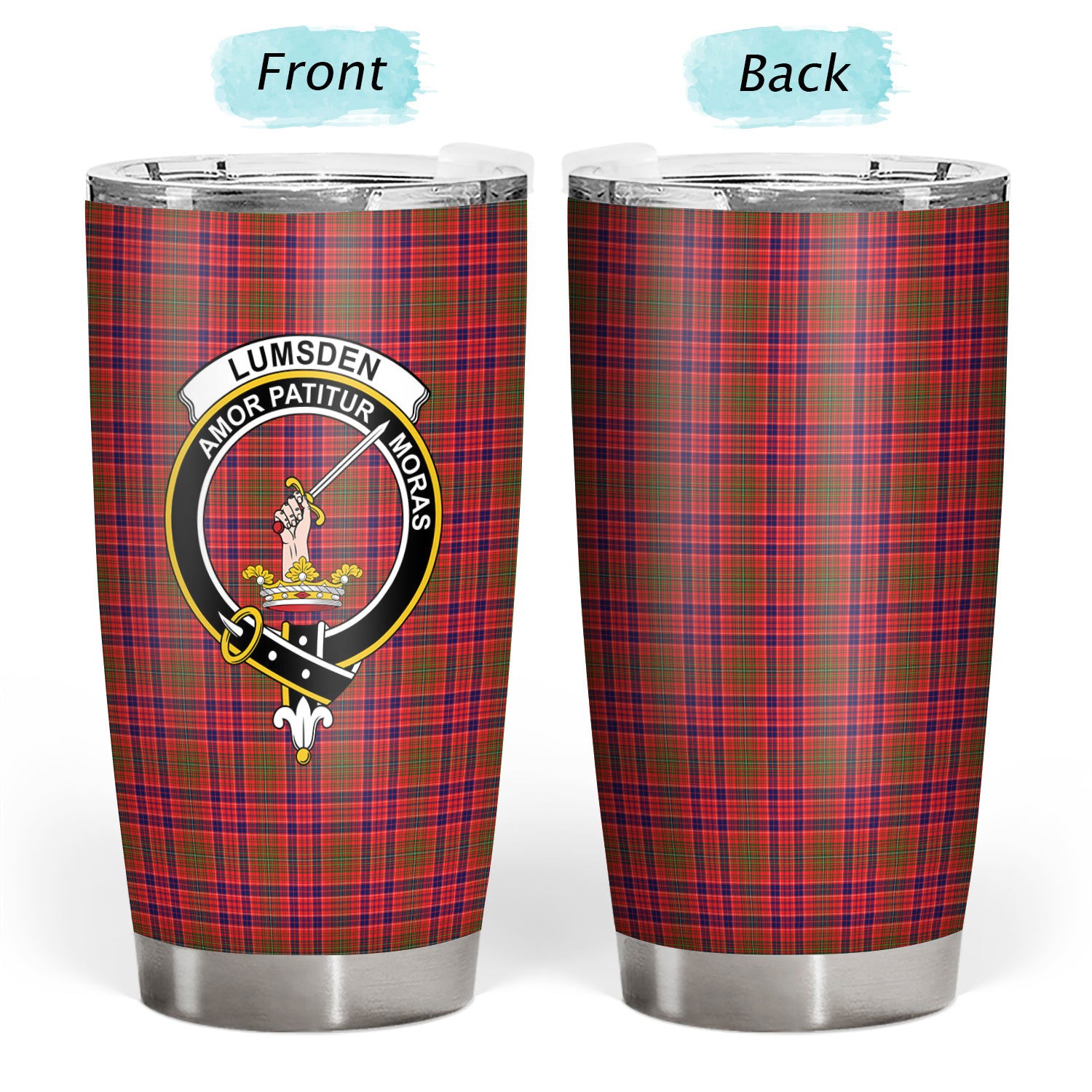 Lumsden Modern Tartan Crest Tumbler