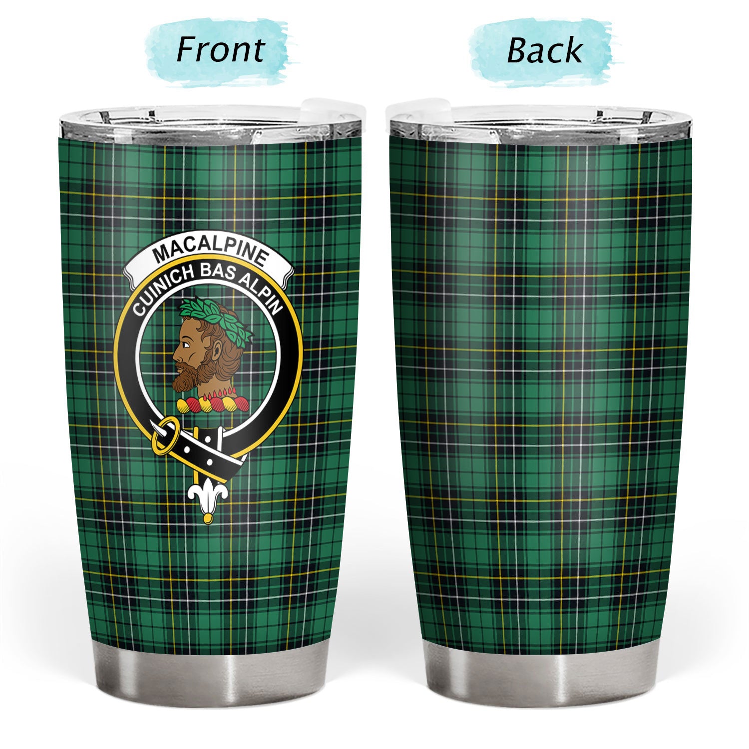 MacAlpine Ancient Tartan Crest Tumbler