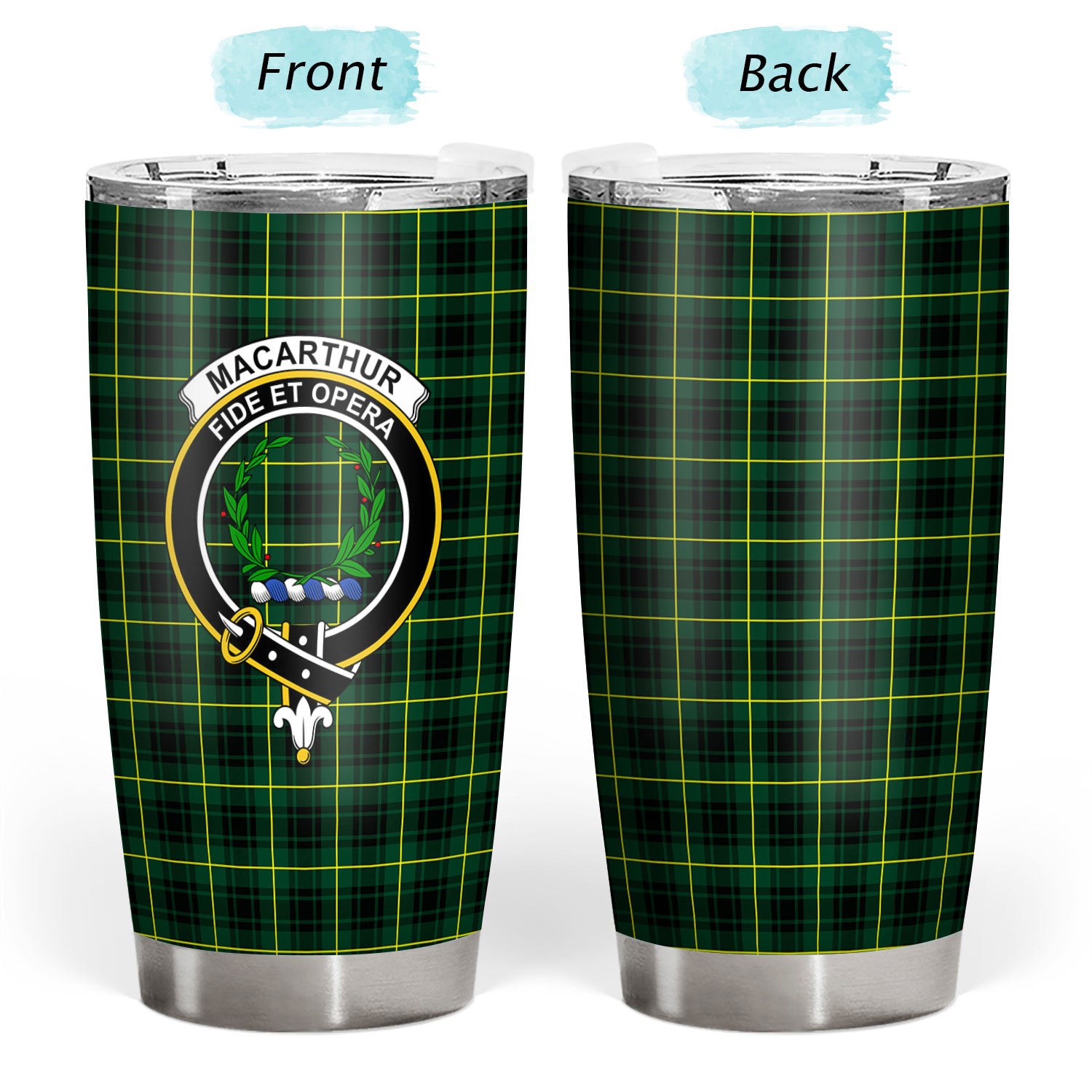 MacArthur Modern Tartan Crest Tumbler