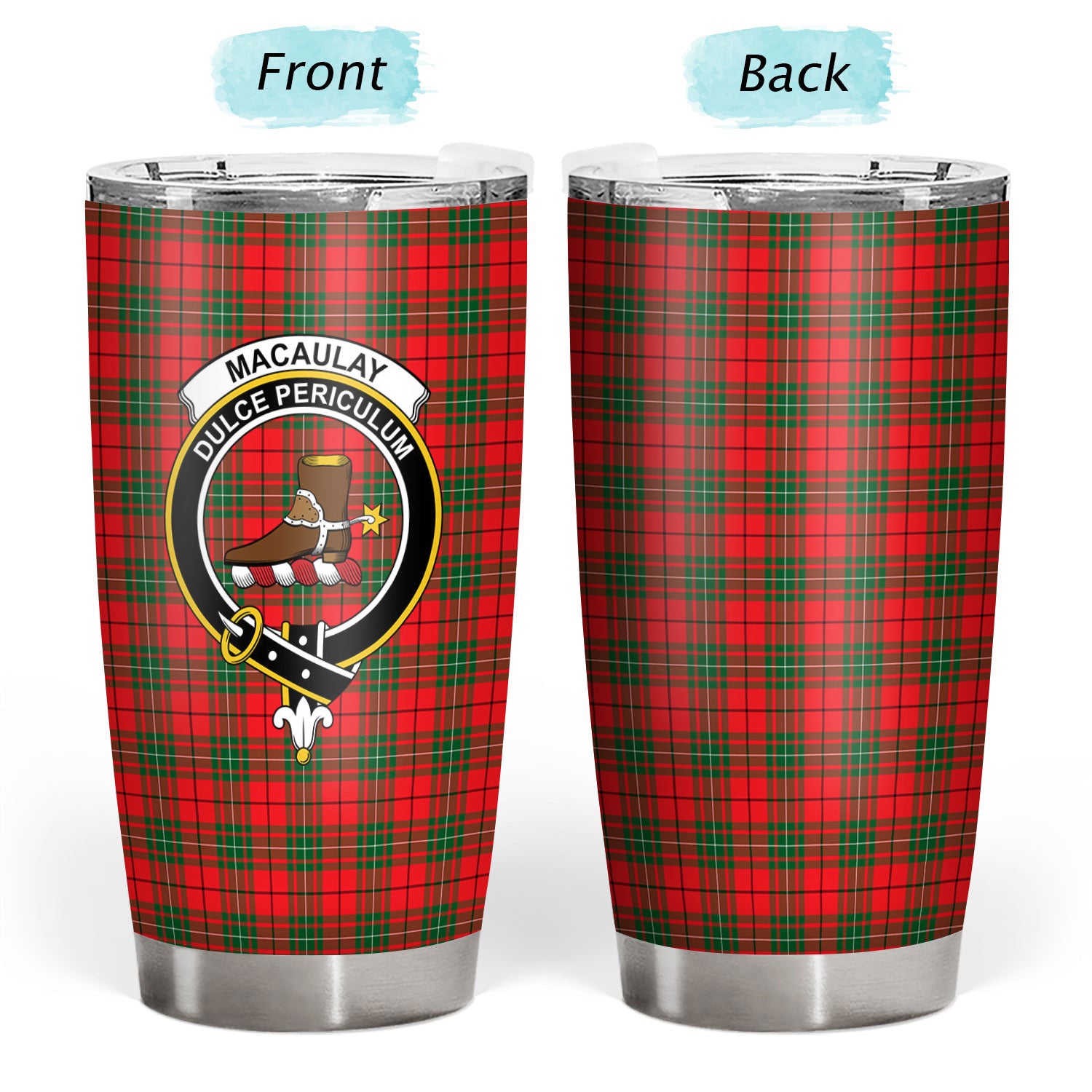 MacAulay Modern Tartan Crest Tumbler