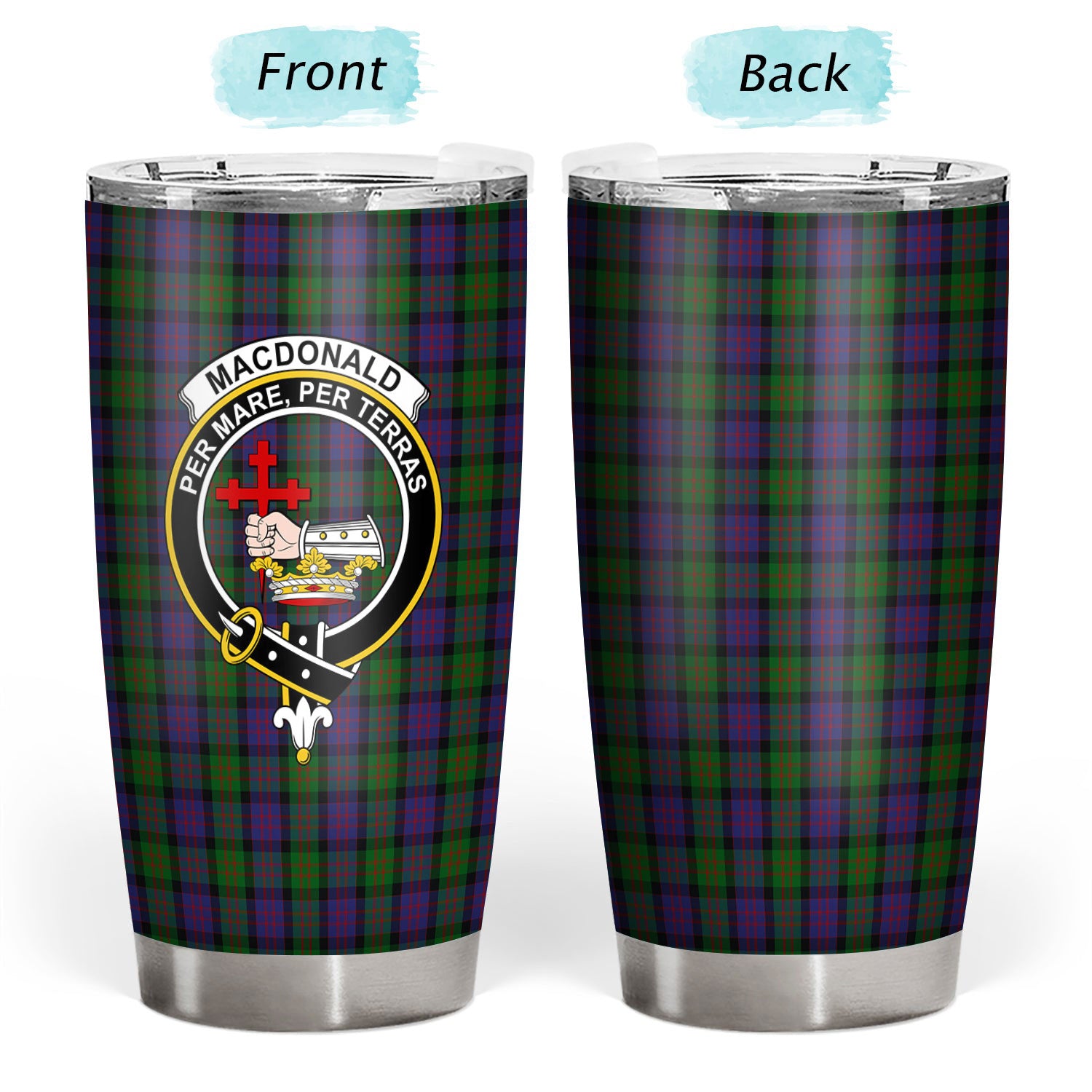 MacDonald Tartan Crest Tumbler