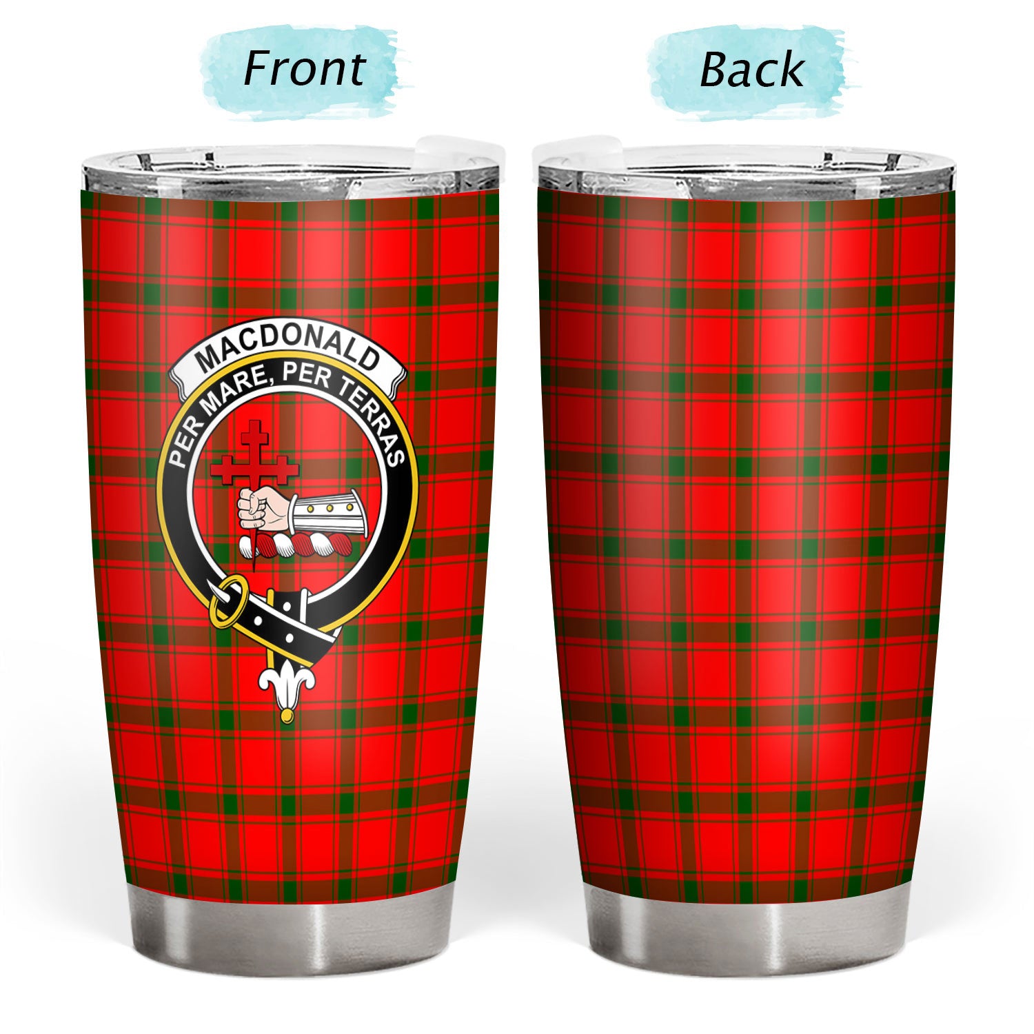 MacDonald of Sleat Tartan Crest Tumbler