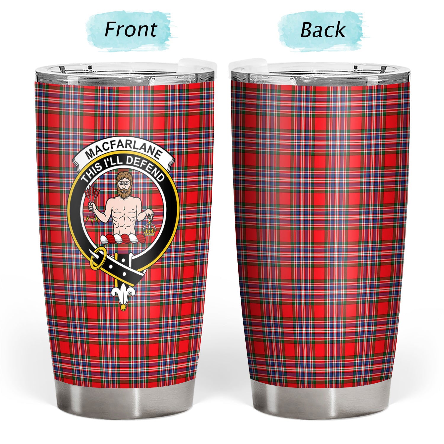 MacFarlane Modern Tartan Crest Tumbler