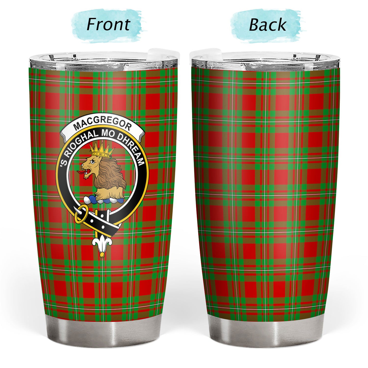 MacGregor Modern Tartan Crest Tumbler