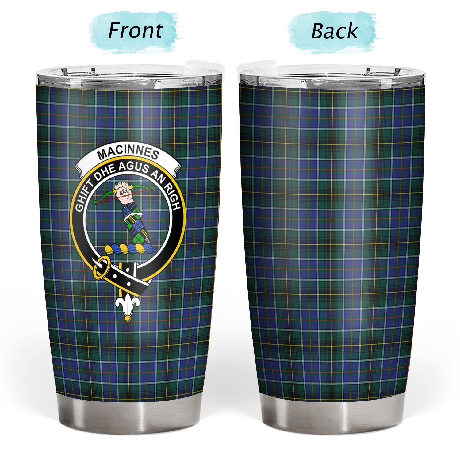 MacInnes Modern Tartan Crest Tumbler