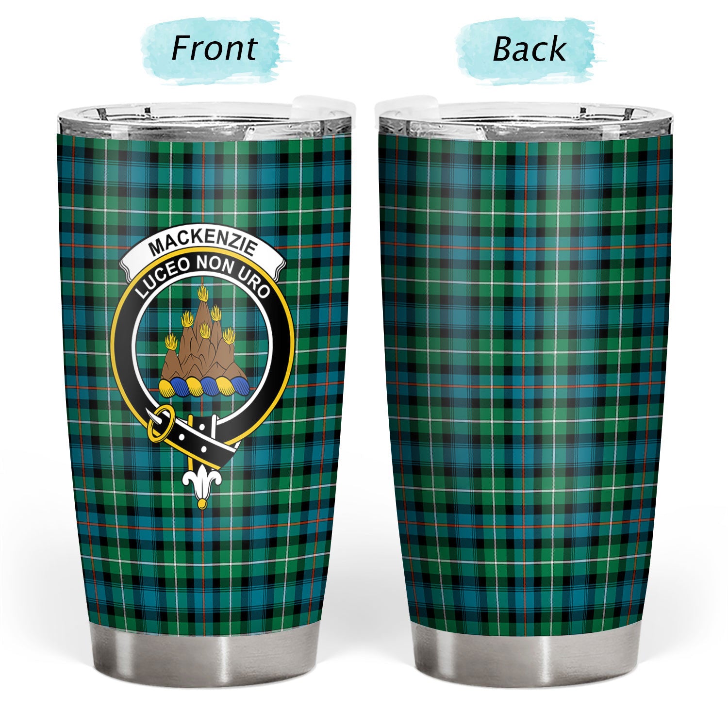 MacKenzie Ancient Tartan Crest Tumbler