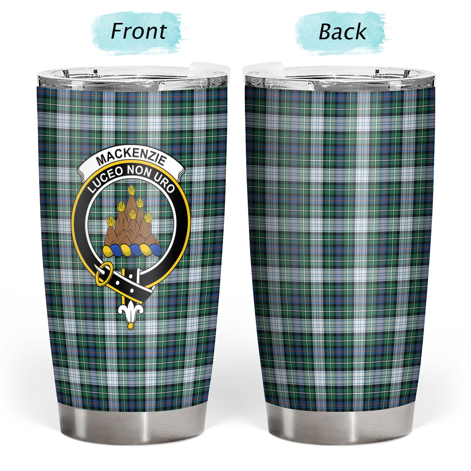 MacKenzie Dress Ancient Tartan Crest Tumbler