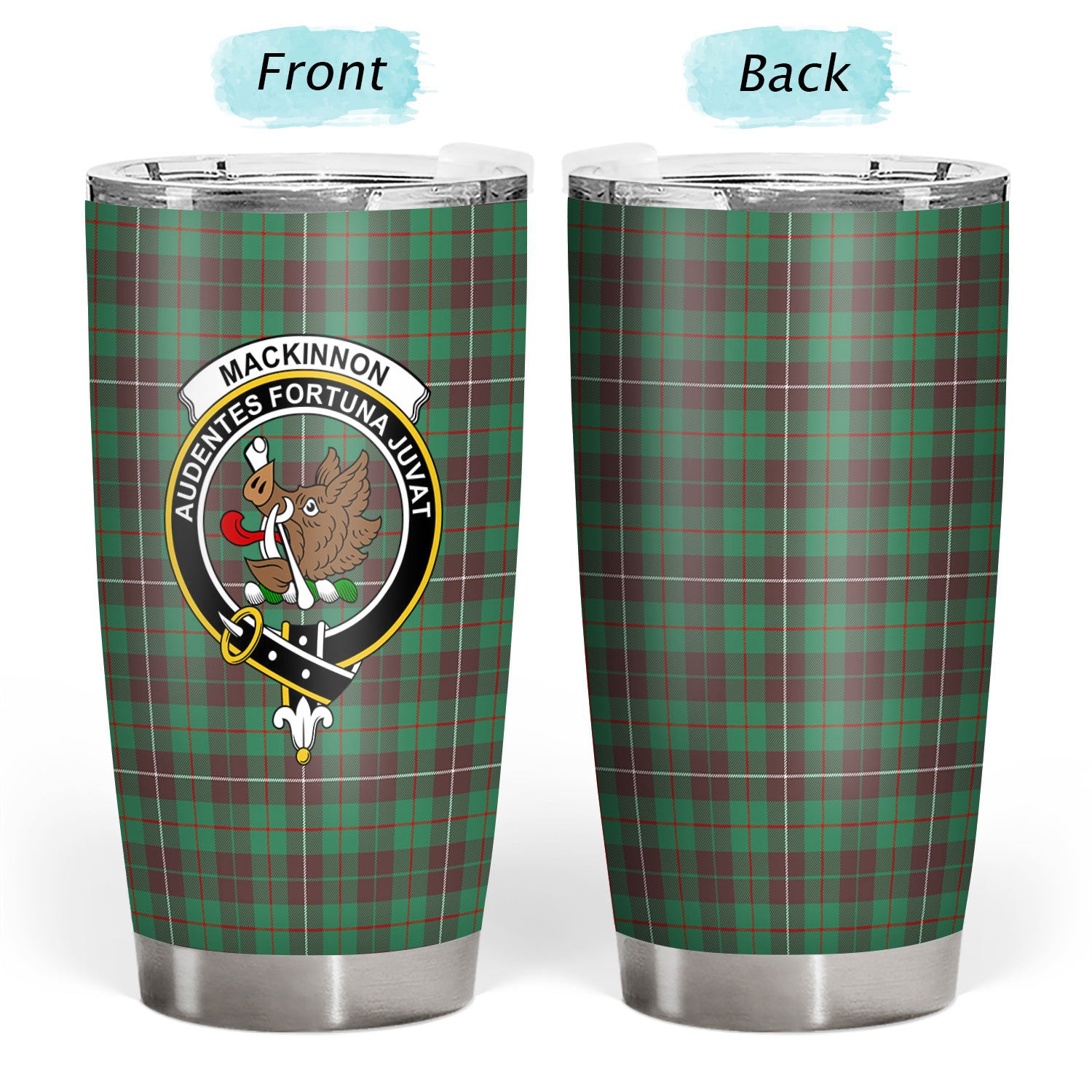 MacKinnon Hunting Ancient Tartan Crest Tumbler