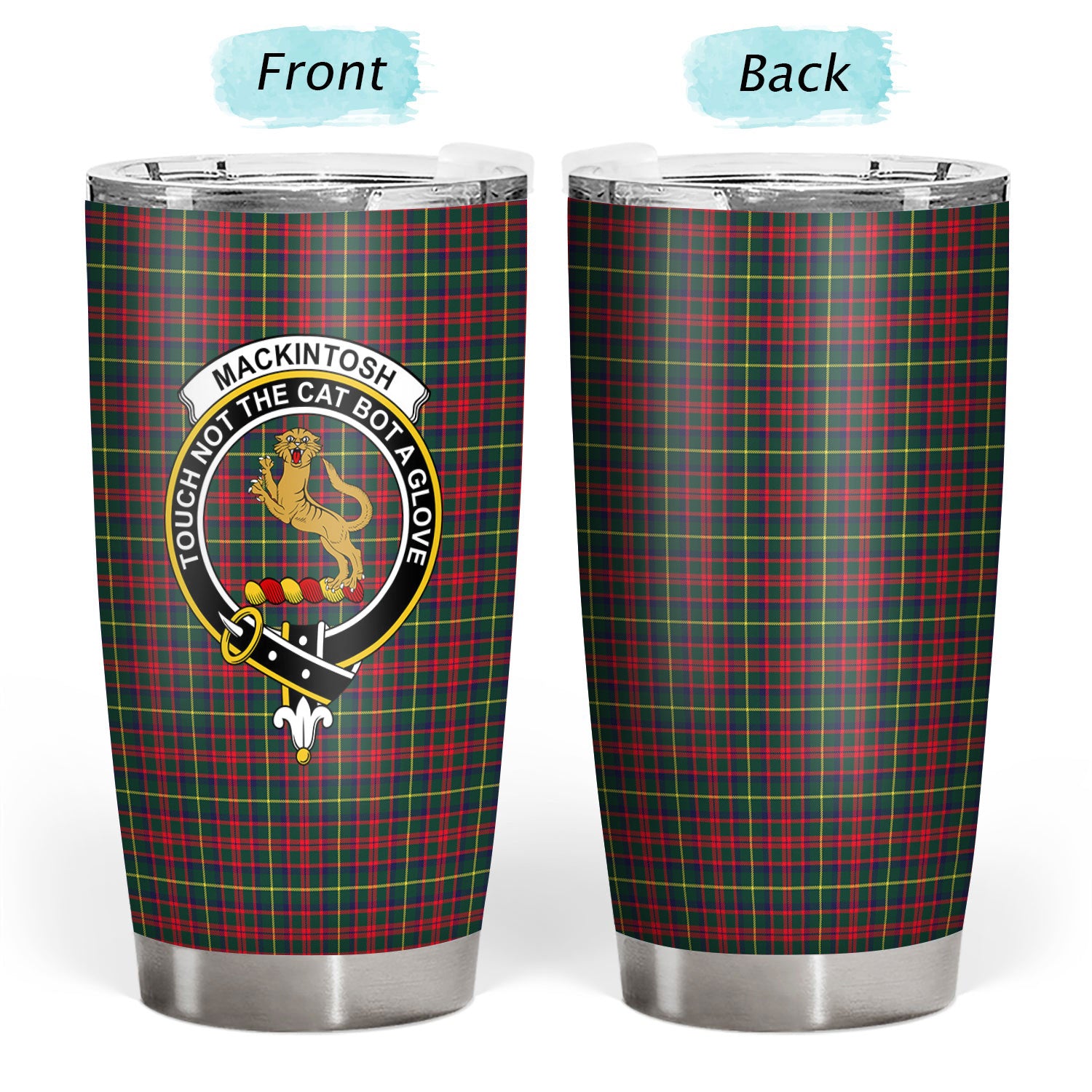 MacKintosh Hunting Modern Tartan Crest Tumbler