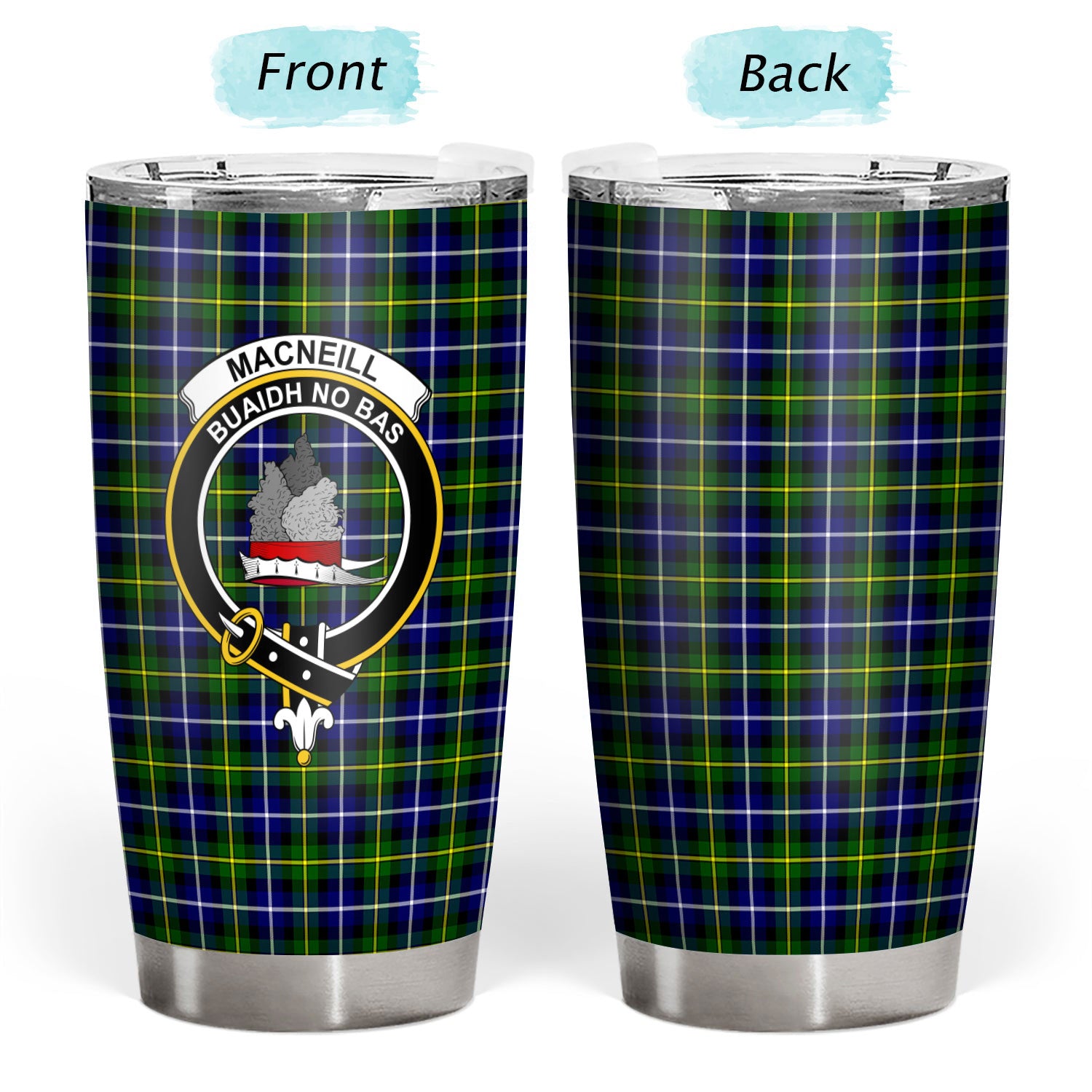 MacNeill of Barra Modern Tartan Crest Tumbler