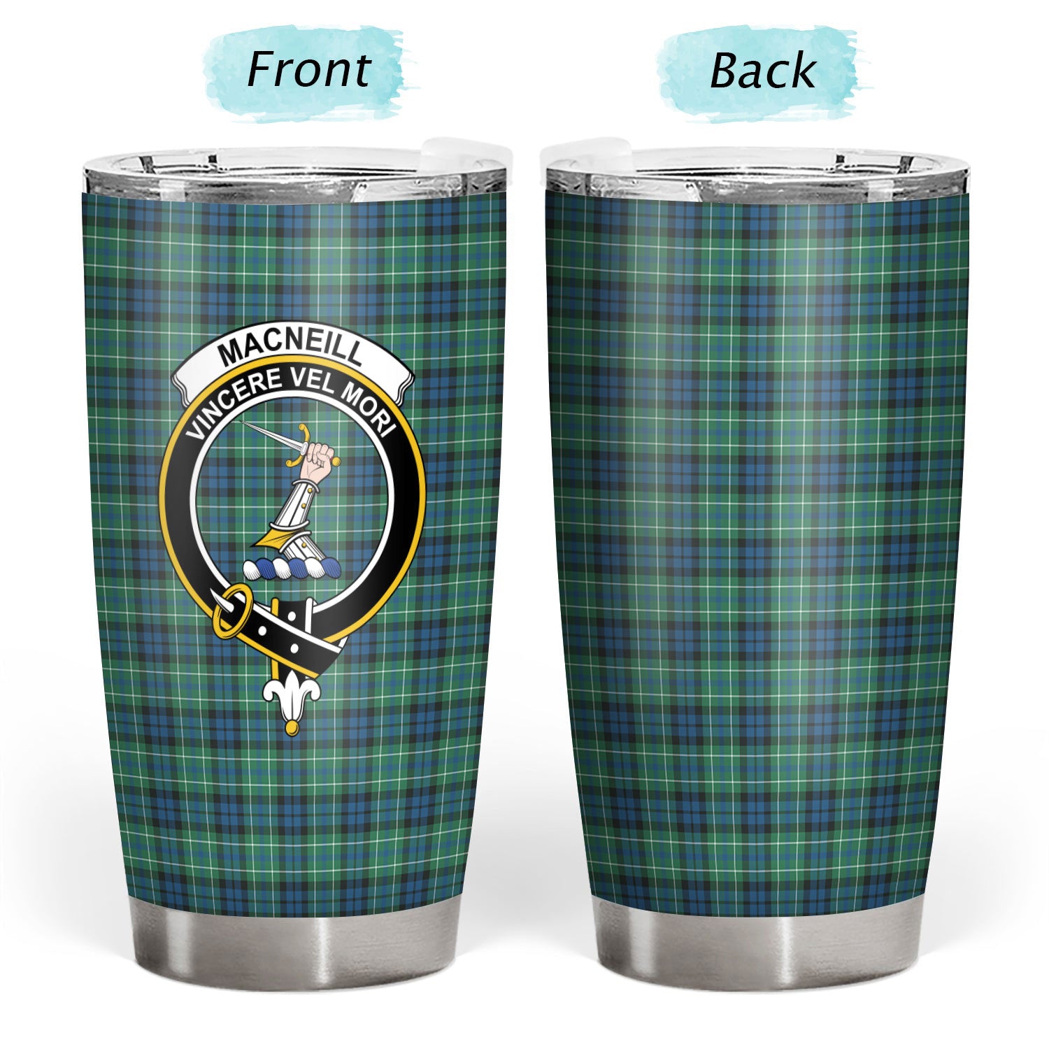 MacNeill of Colonsay Modern Tartan Crest Tumbler