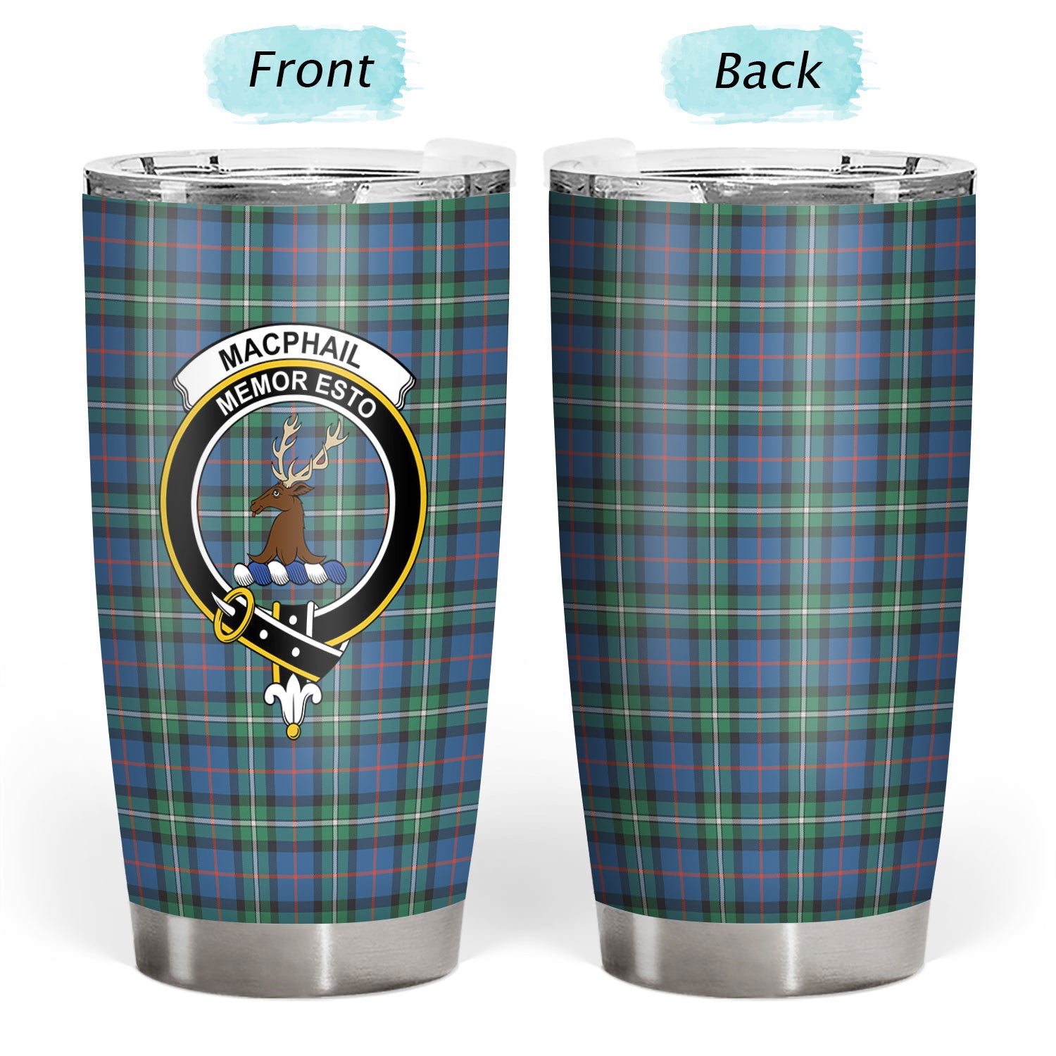 MacPhail Hunting Ancient Tartan Crest Tumbler