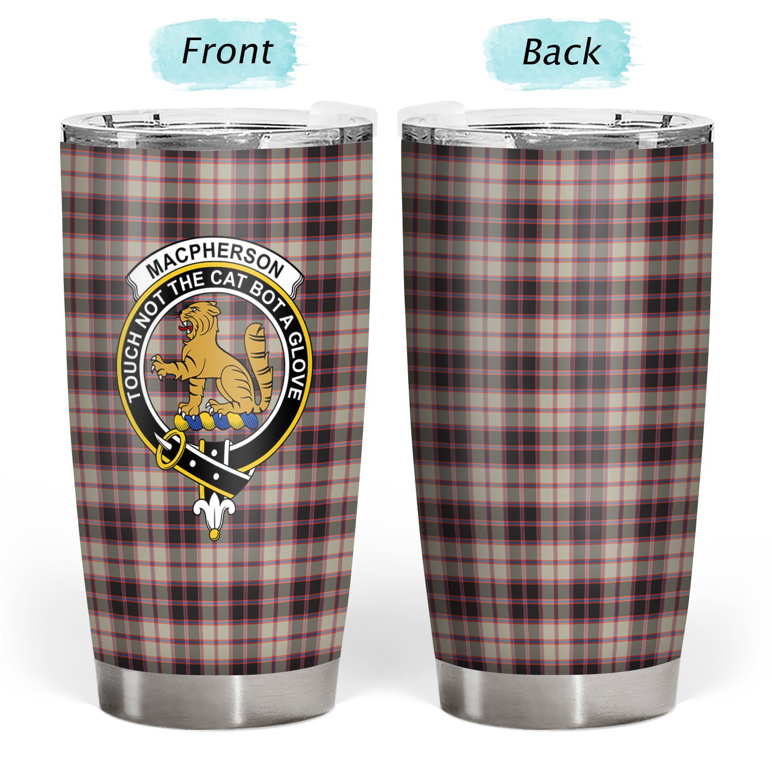 MacPherson Hunting Ancient Tartan Crest Tumbler