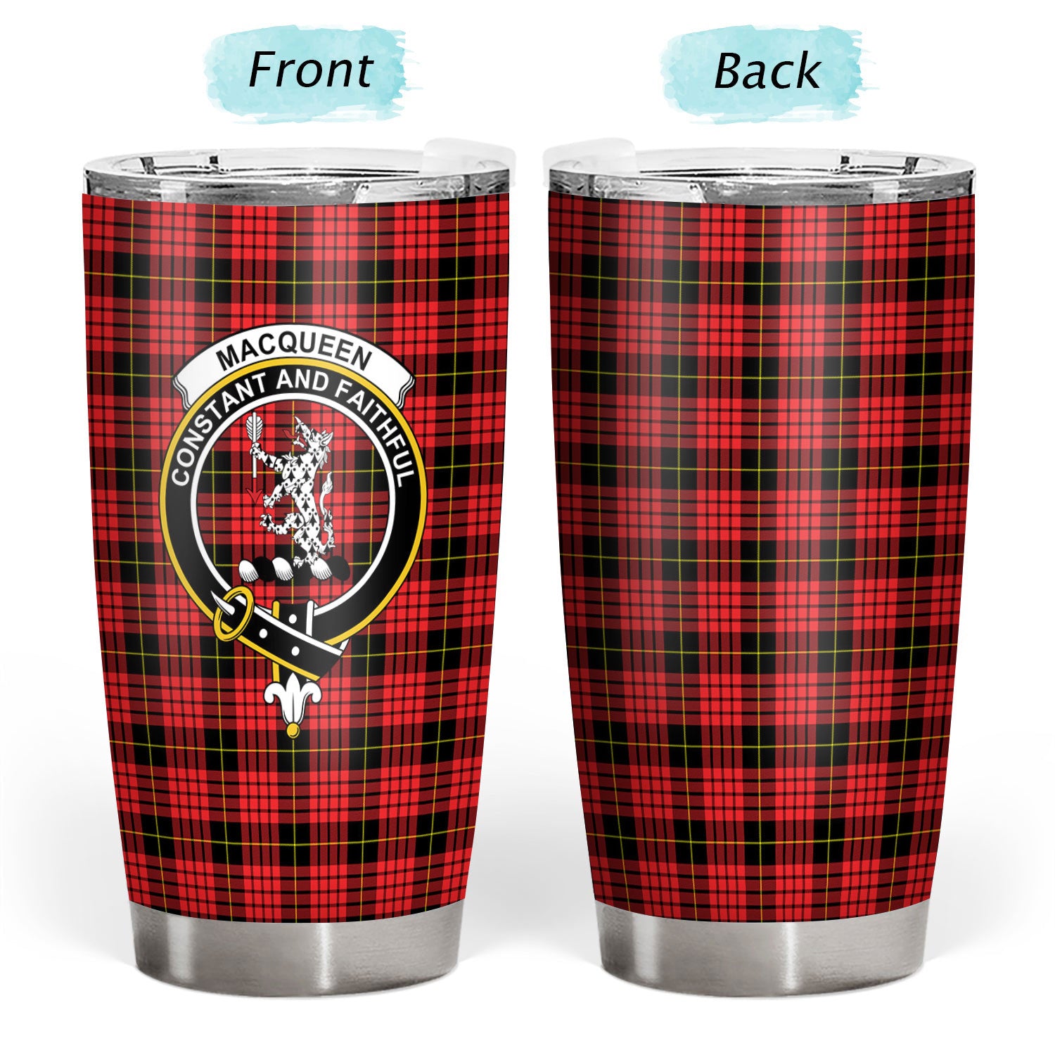 MacQueen Modern Tartan Crest Tumbler