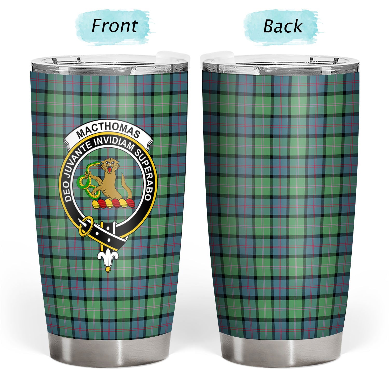 MacThomas Ancient Tartan Crest Tumbler