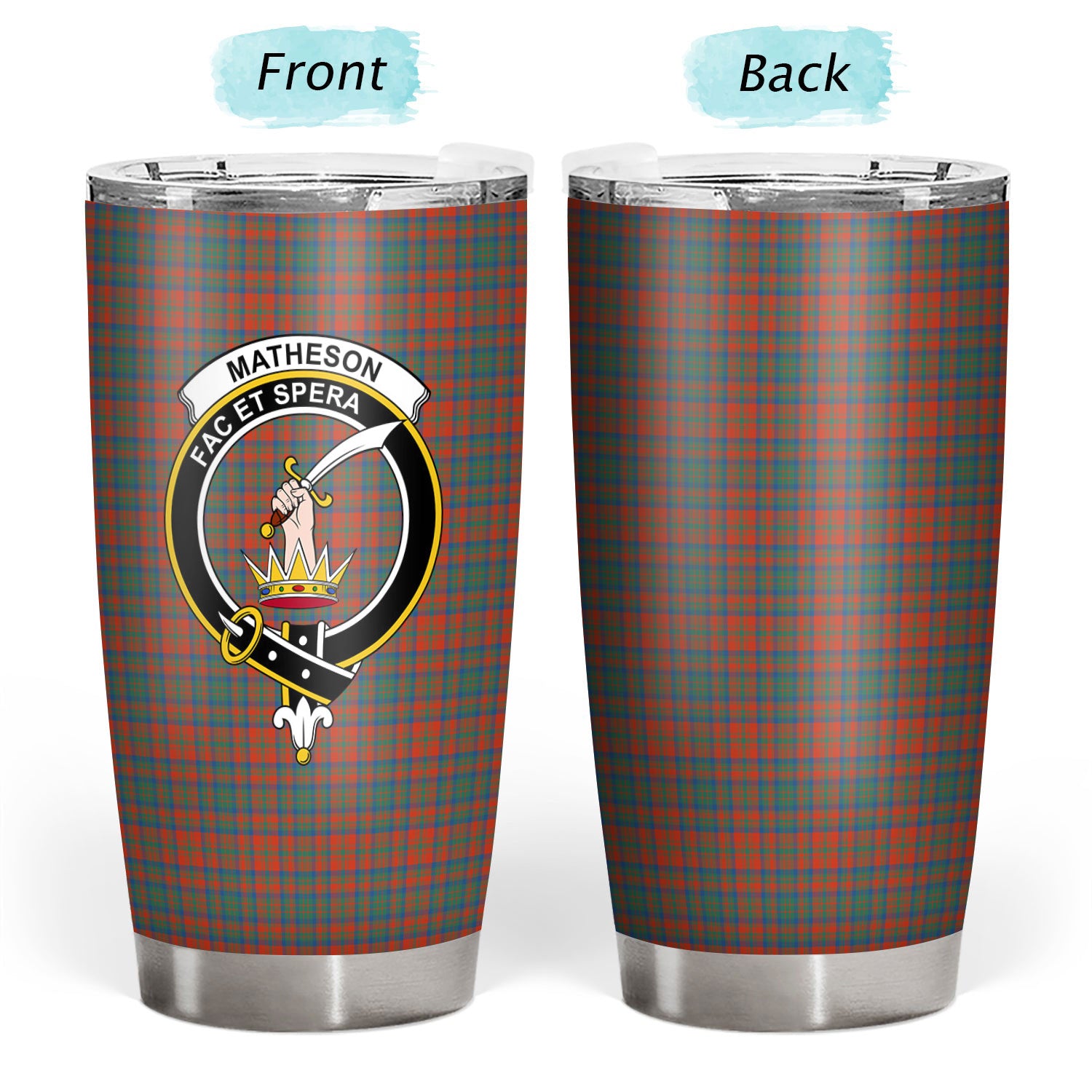 Matheson Ancient Tartan Crest Tumbler