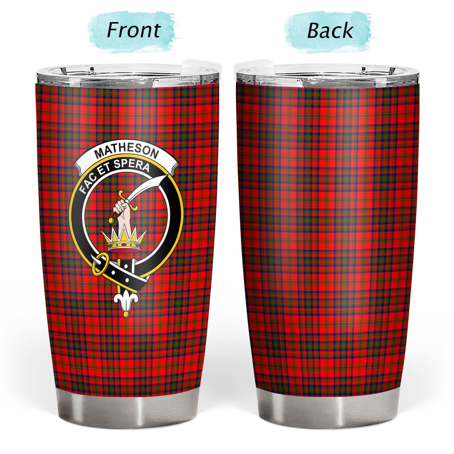 Matheson Modern Tartan Crest Tumbler