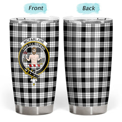 McFarlane Black _ White Tartan Crest Tumbler