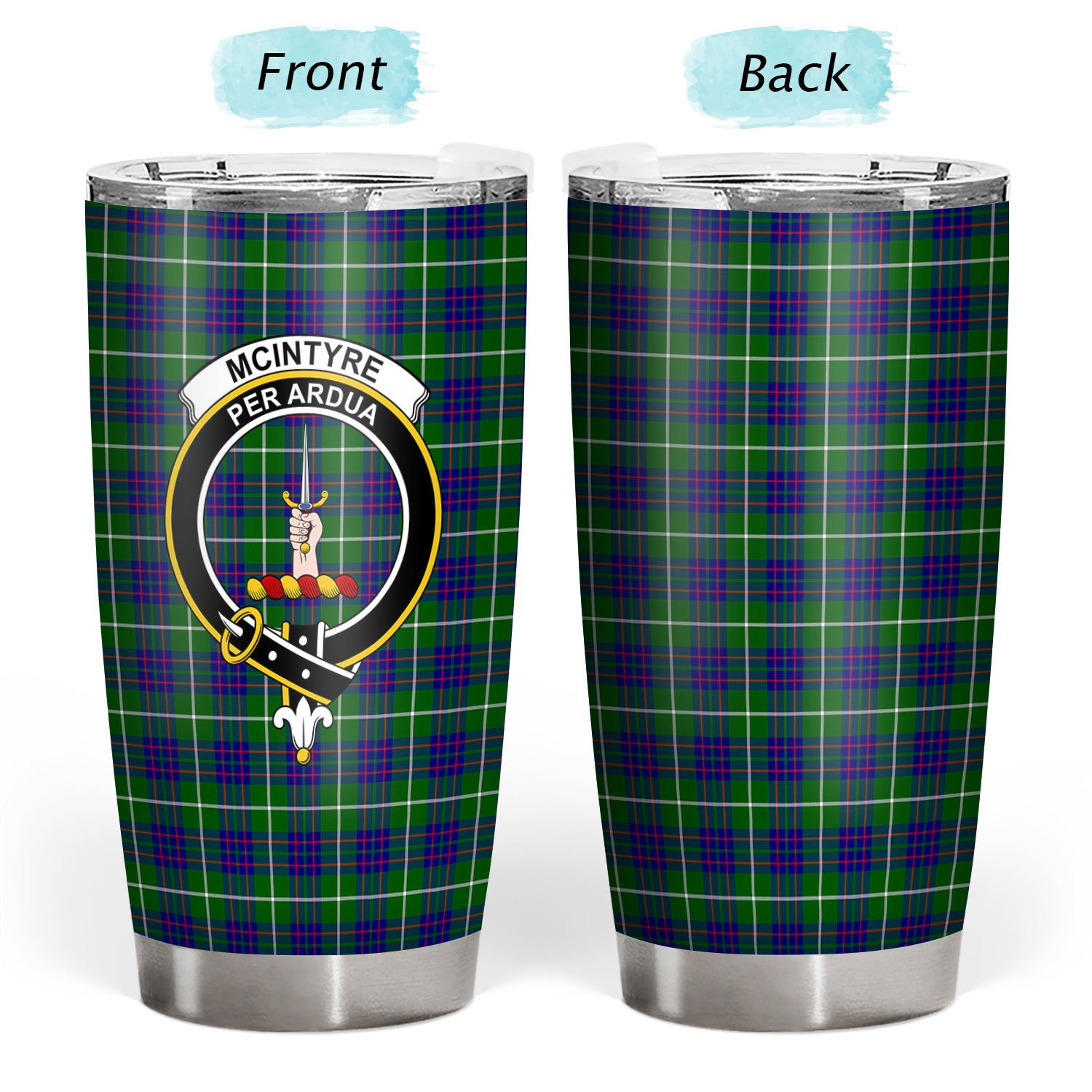 McIntyre Hunting Modern Tartan Crest Tumbler