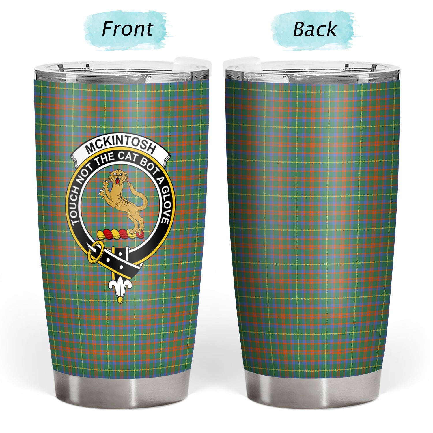 McKintosh Hunting Ancient Tartan Crest Tumbler