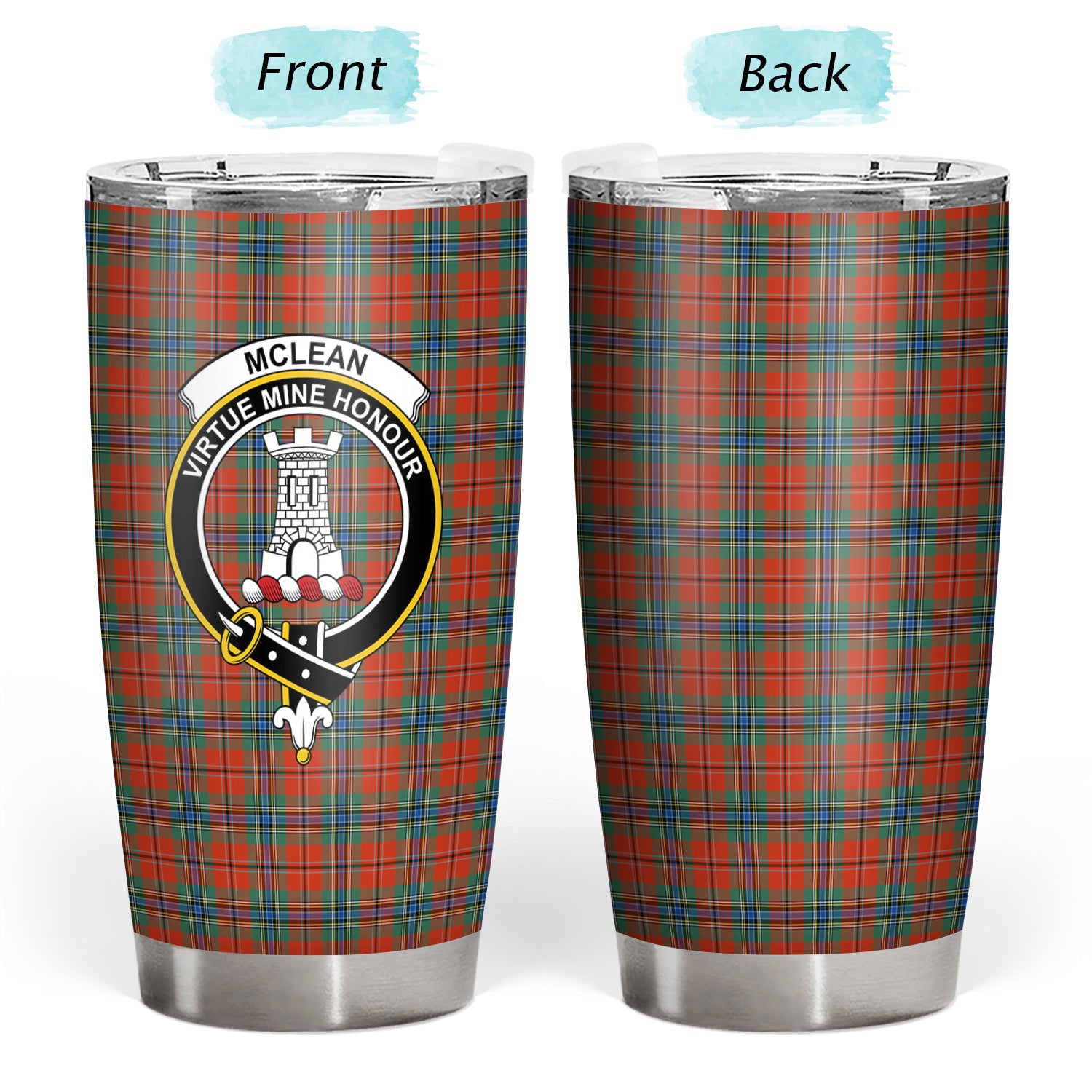 McLean of Duart Ancient Tartan Crest Tumbler