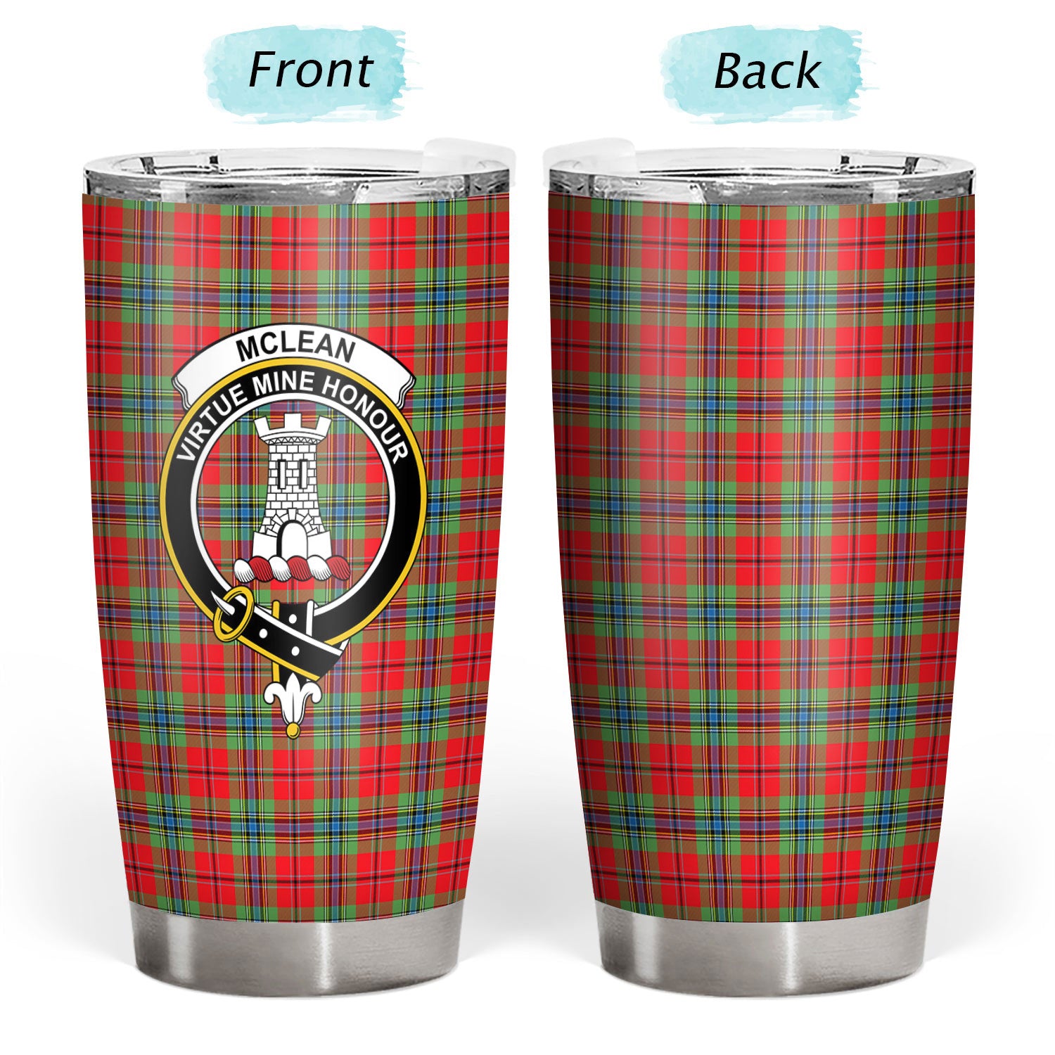 McLean of Duart Modern Tartan Crest Tumbler