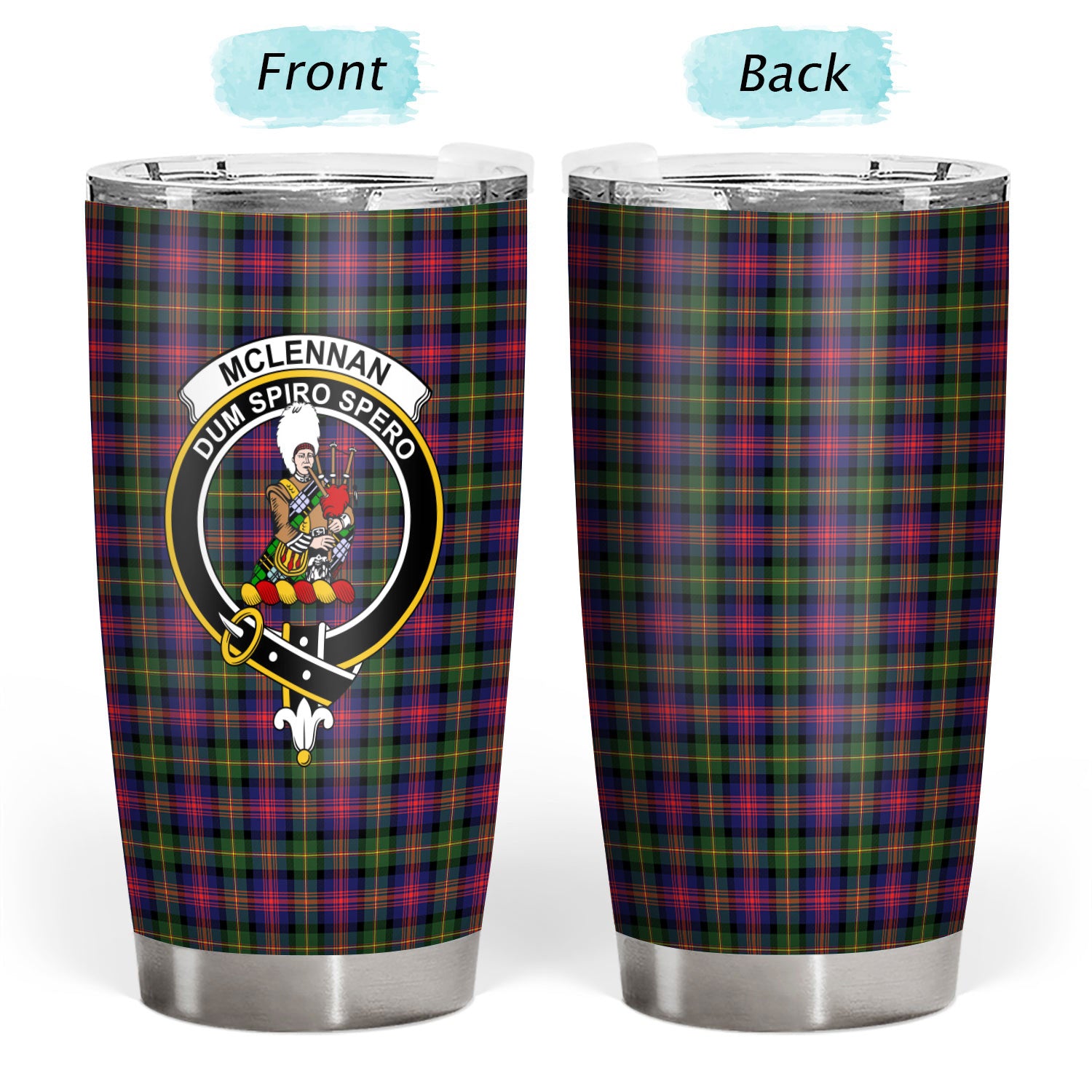 McLellan Modern Tartan Crest Tumbler