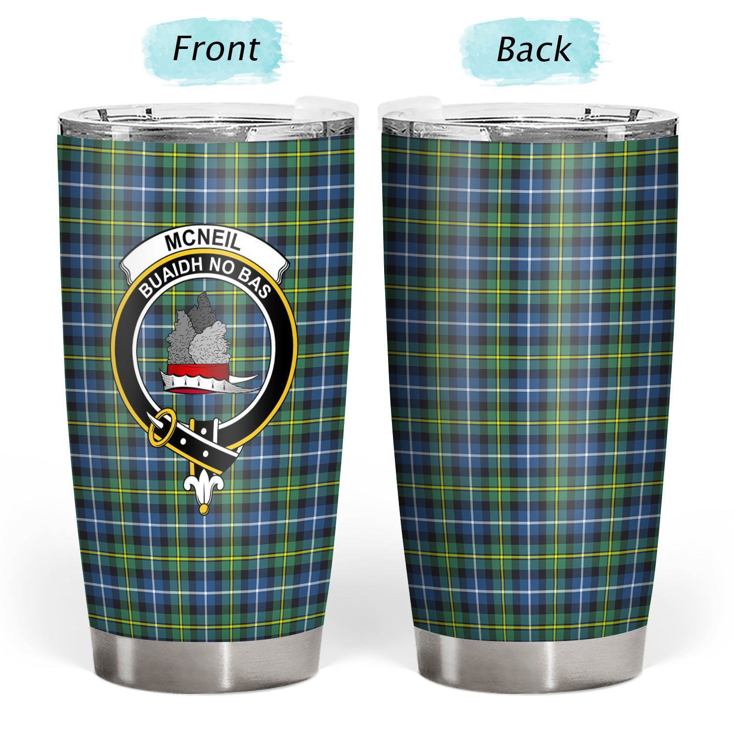 McNeil of Barra Ancient Tartan Crest Tumbler