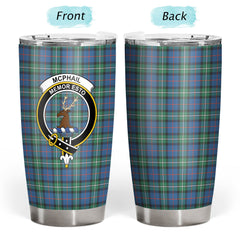 McPhail Hunting Ancient Tartan Crest Tumbler