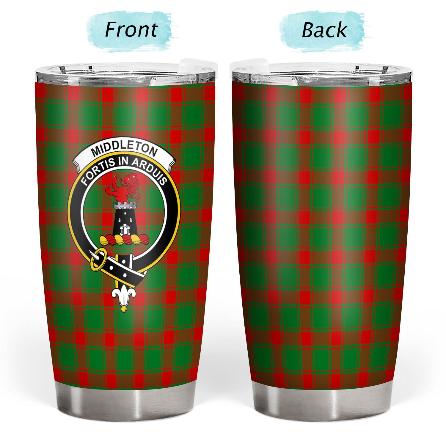 Middleton Modern Tartan Crest Tumbler