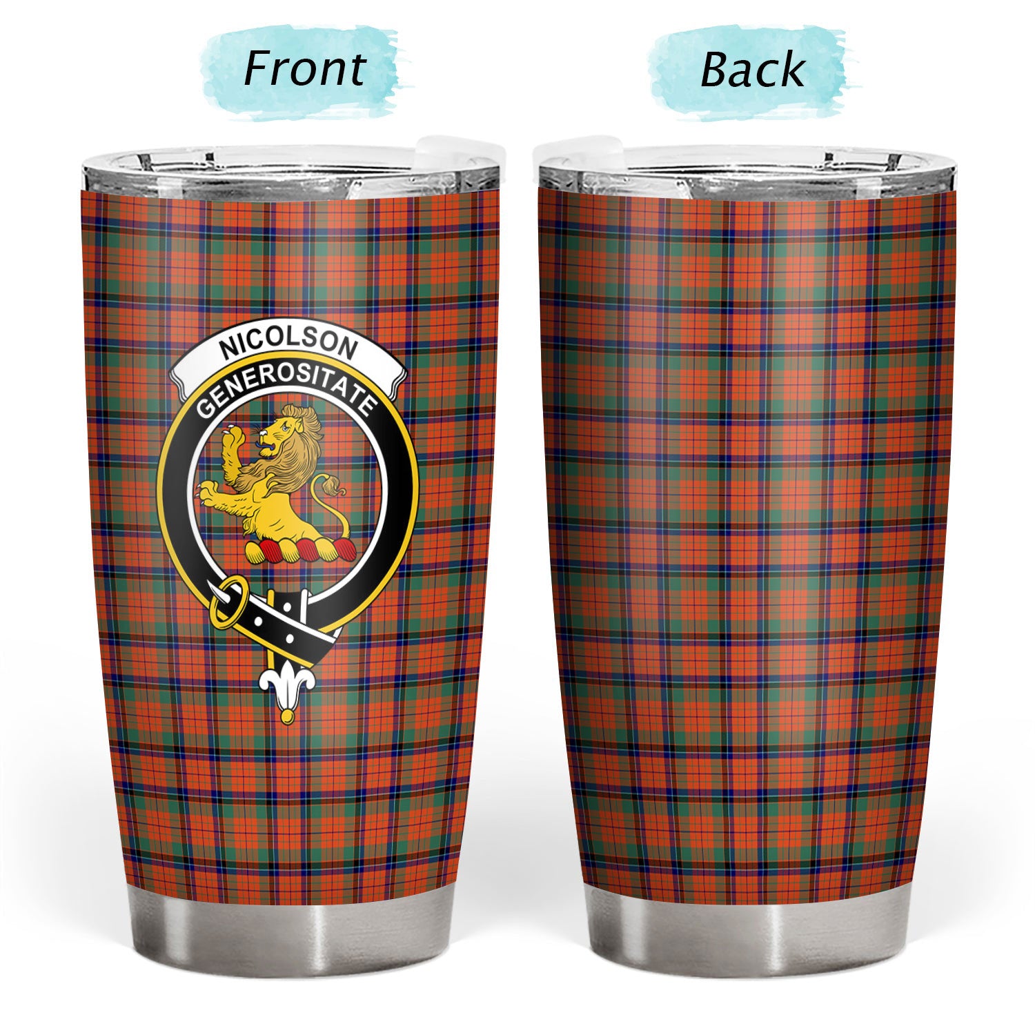 Nicolson Ancient Tartan Crest Tumbler