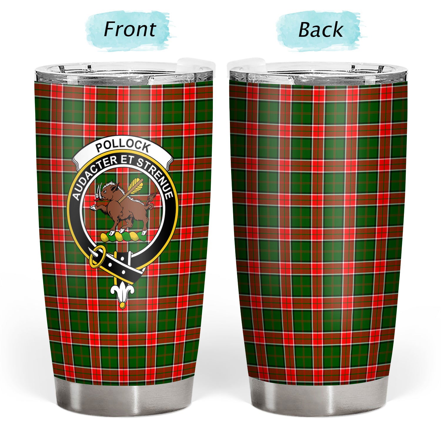 Pollock Tartan Crest Tumbler