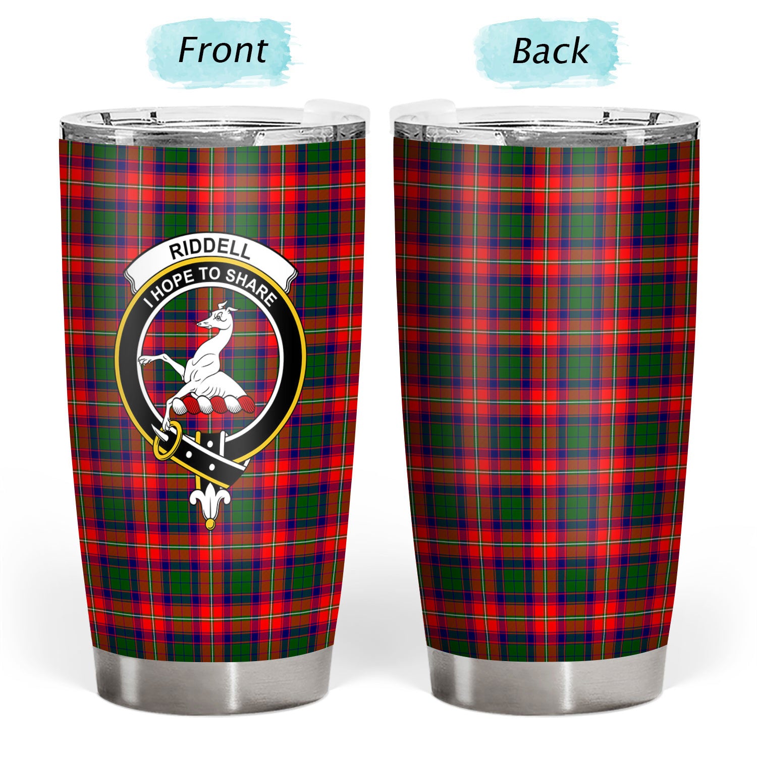 Riddell Tartan Crest Tumbler