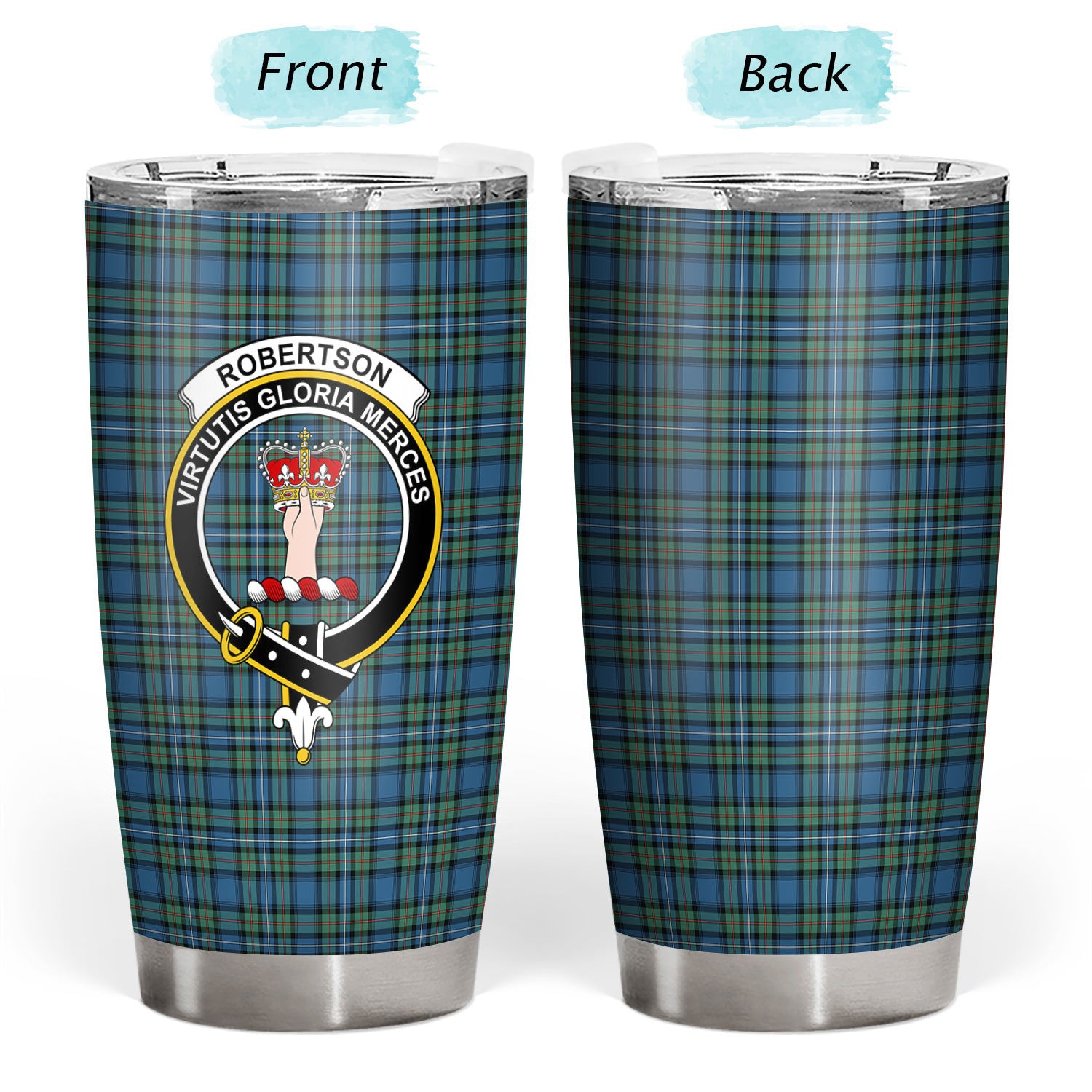 Robertson Hunting Ancient Tartan Crest Tumbler